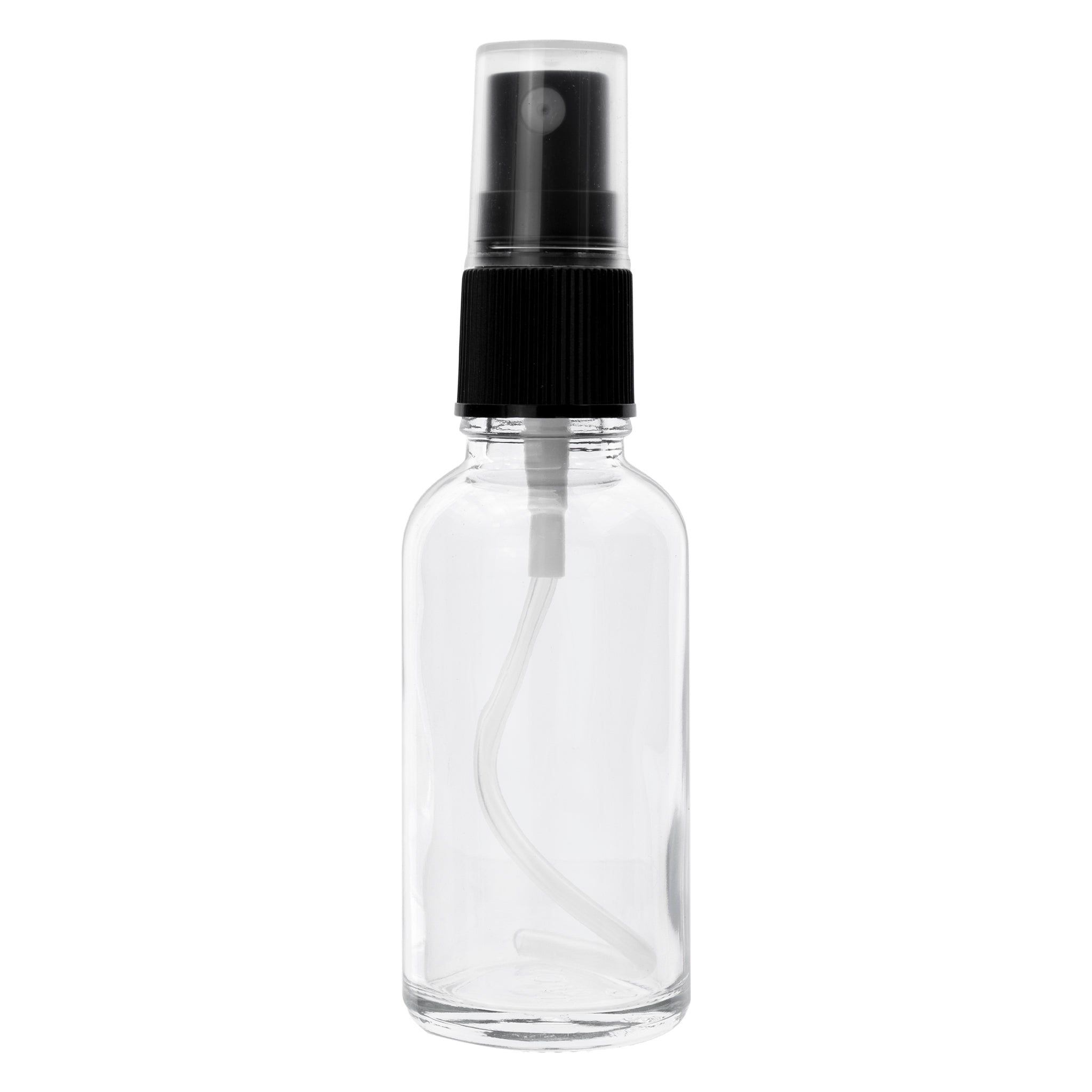 REGENT GLASS MIST SPRAY BOTTLES WITH BLACK LIDS 4PK, 35ML