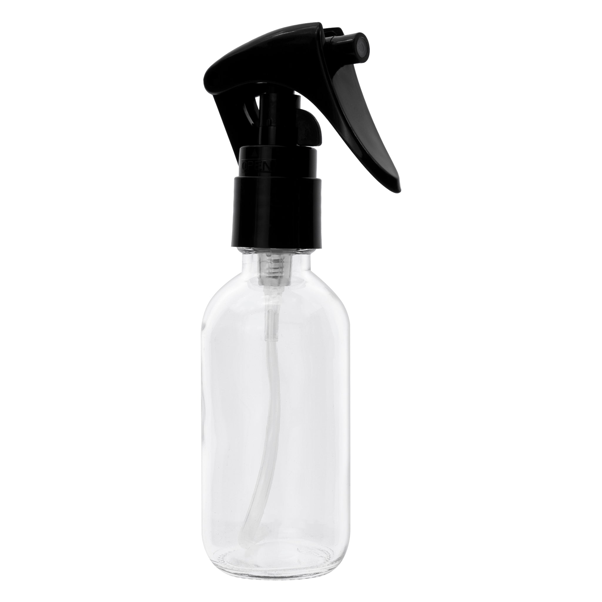 REGENT GLASS SPRAY BOTTLES WITH BLACK LIDS 4PK, 60ML