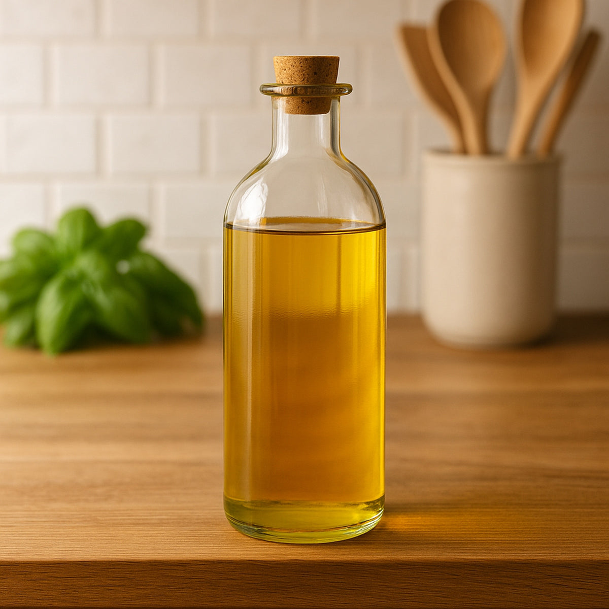 REGENT GLASS BOTTLE WITH CORK LID, 500ML
