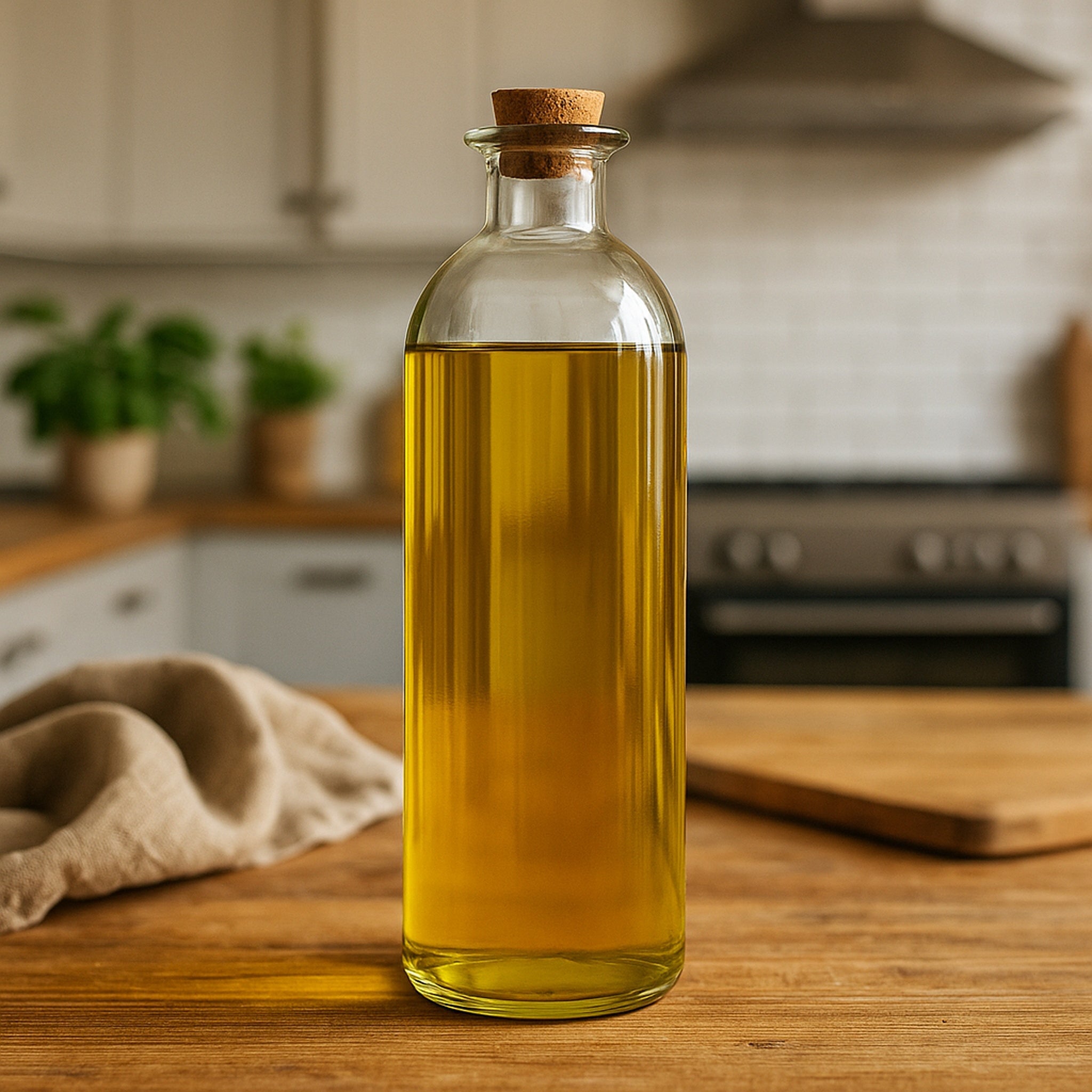 REGENT GLASS BOTTLE WITH CORK LID, 1.1L