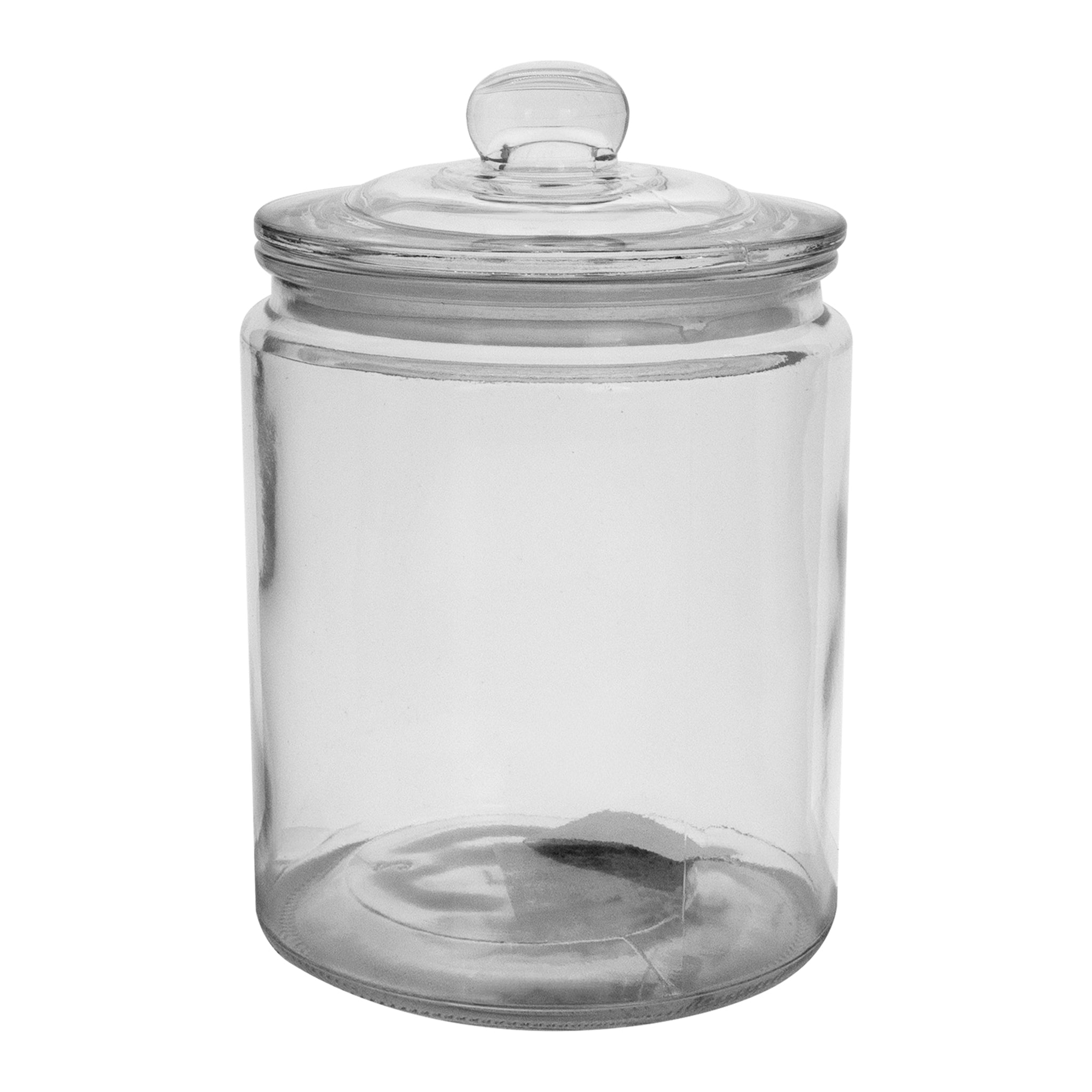 REGENT ROUND GLASS JAR WITH GLASS LID, 2.1L
