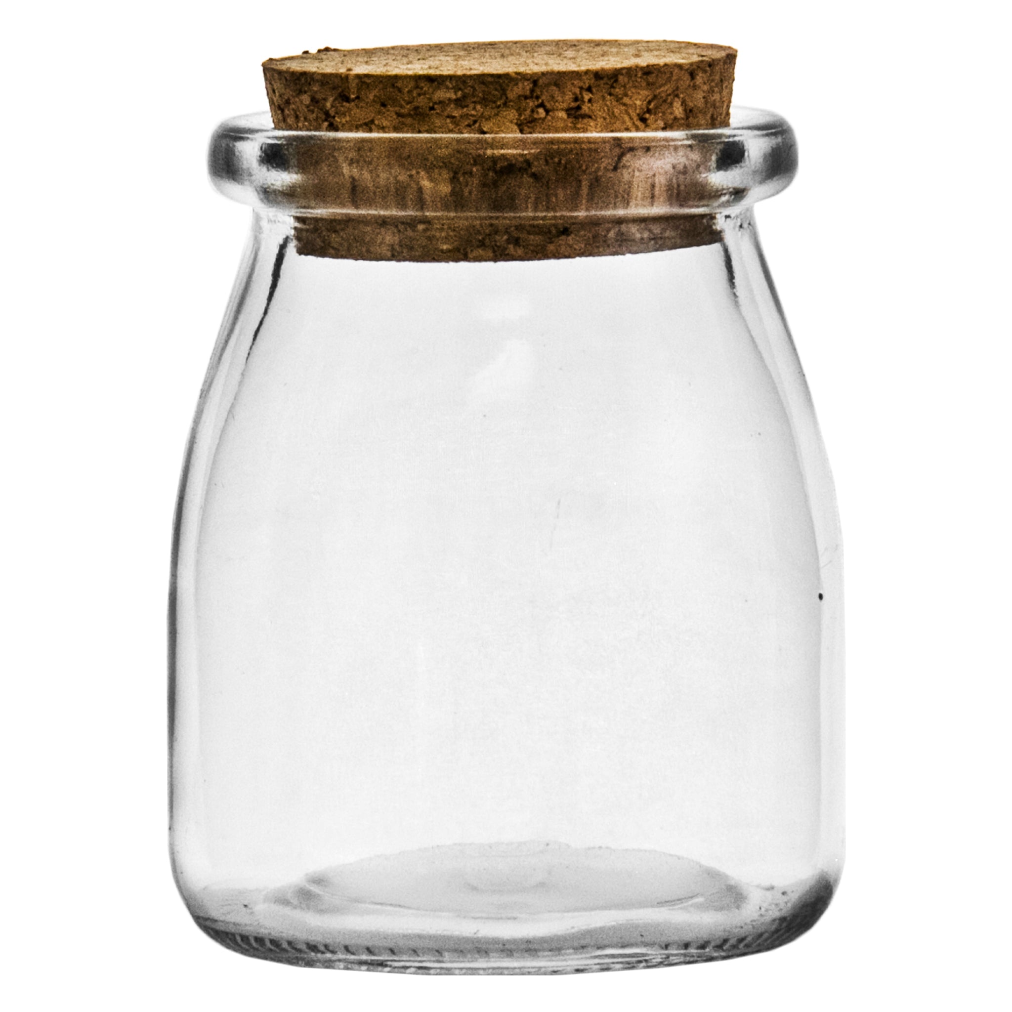 REGENT GLASS ROUND JARS WITH CORK LIDS 6PK, 160ML