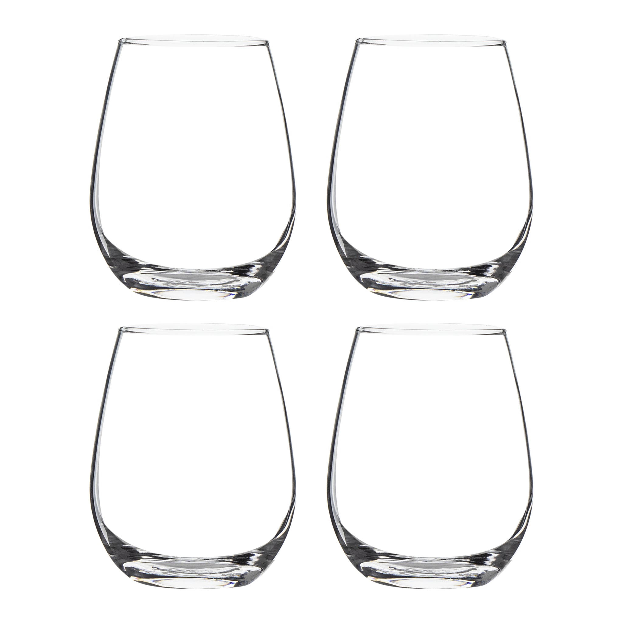 CONSOL BORDEAUX STEMLESS WINE GLASS 4PK, 350ML