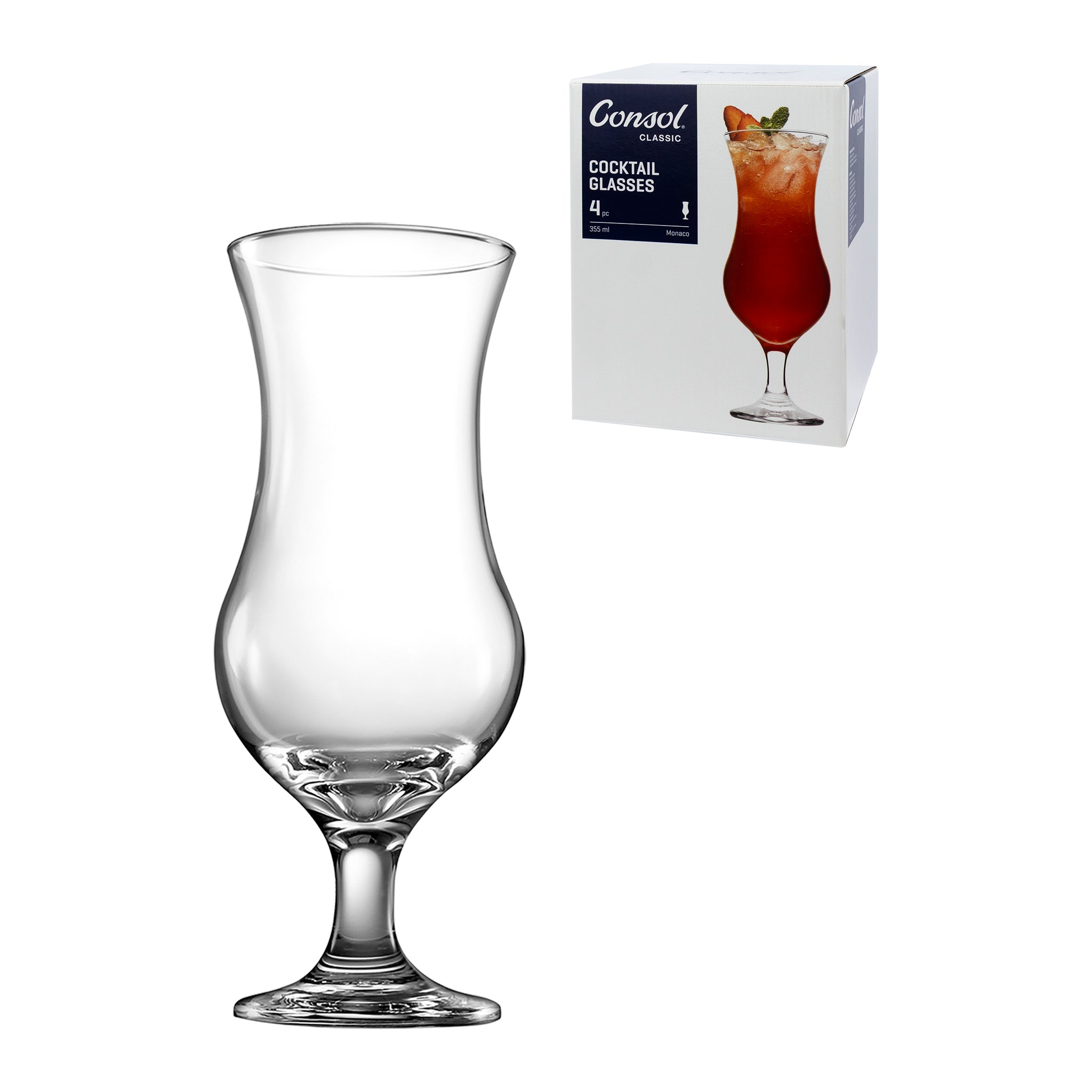 CONSOL MONACO COCKTAIL GLASS 4PK, 355ML