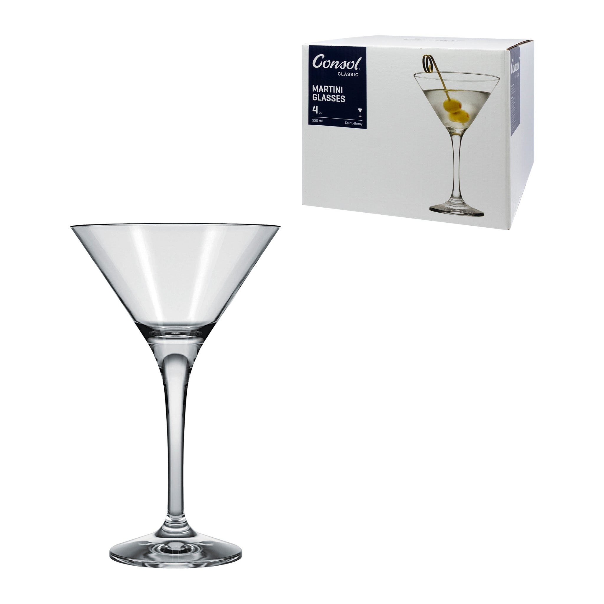 CONSOL SAINT-REMY MARTINI GLASS 4PK, 250ML