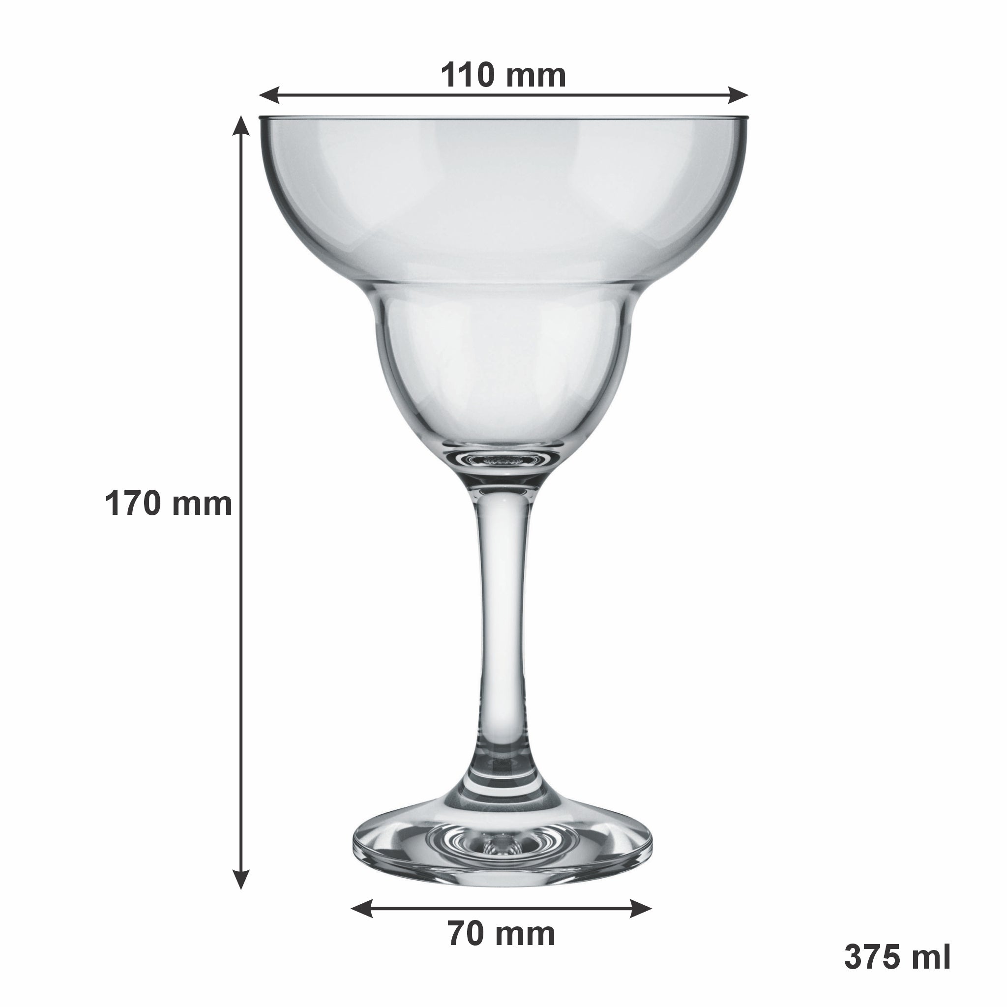 CONSOL TIJUANA MARGARITA STEM COCKTAIL GLASS 4PK, 375ML