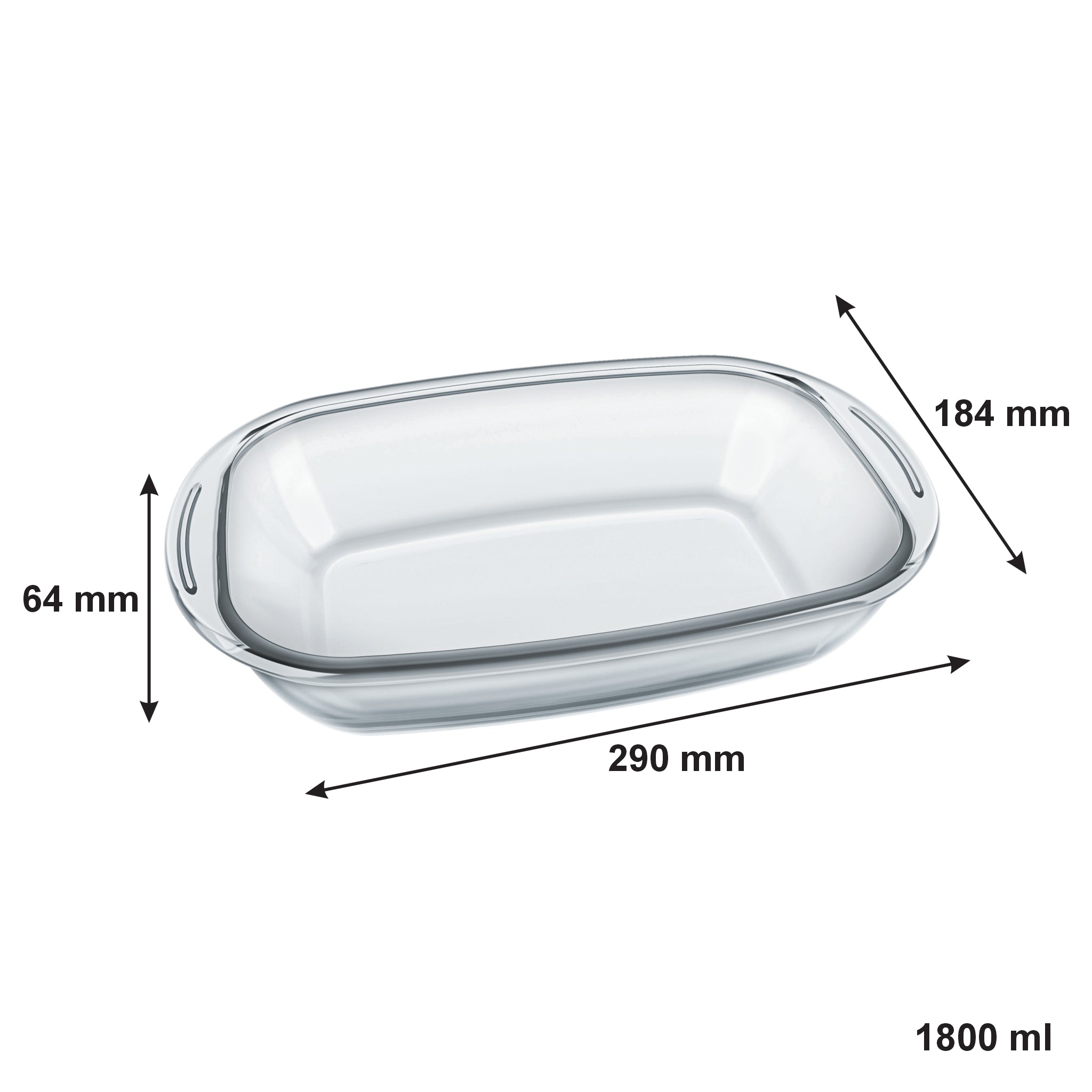 CONSOL LISBON RECTANGULAR ROASTER, 1.8L