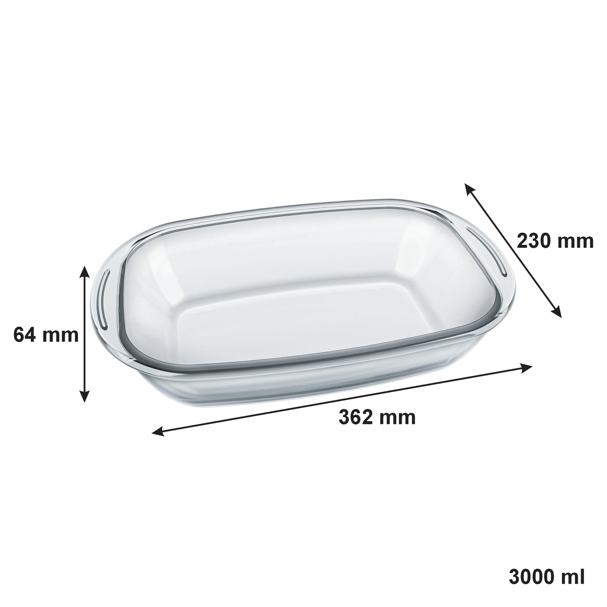 CONSOL LISBON RECTANGULAR ROASTER, 3L
