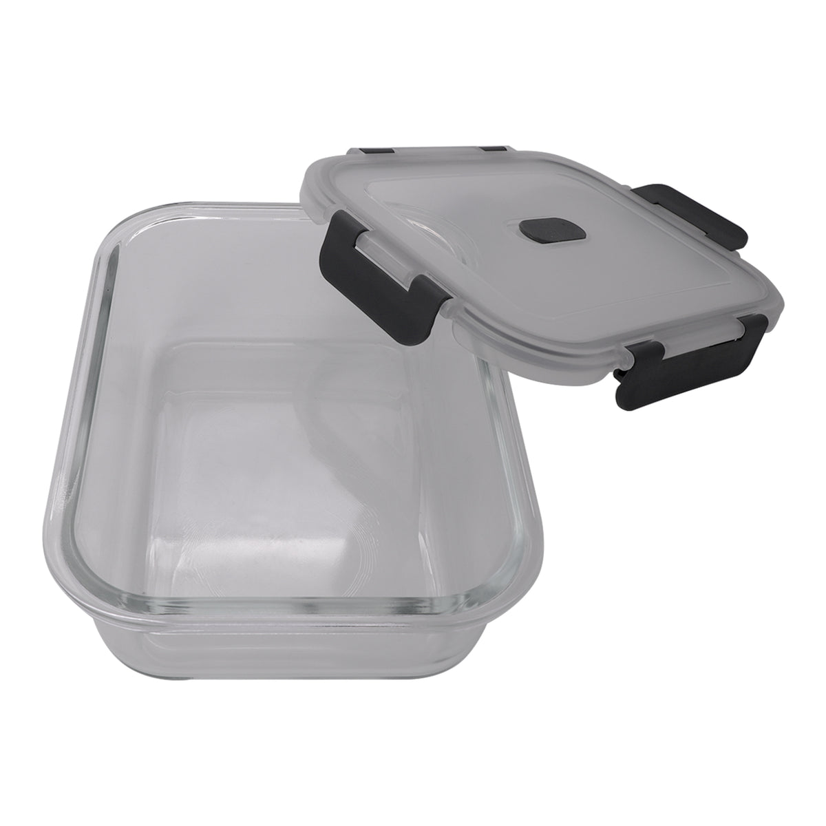 CONSOL MADRID RECT. STORAGE CONTAINER WITH VENTED CLIP ON LID, 370ML