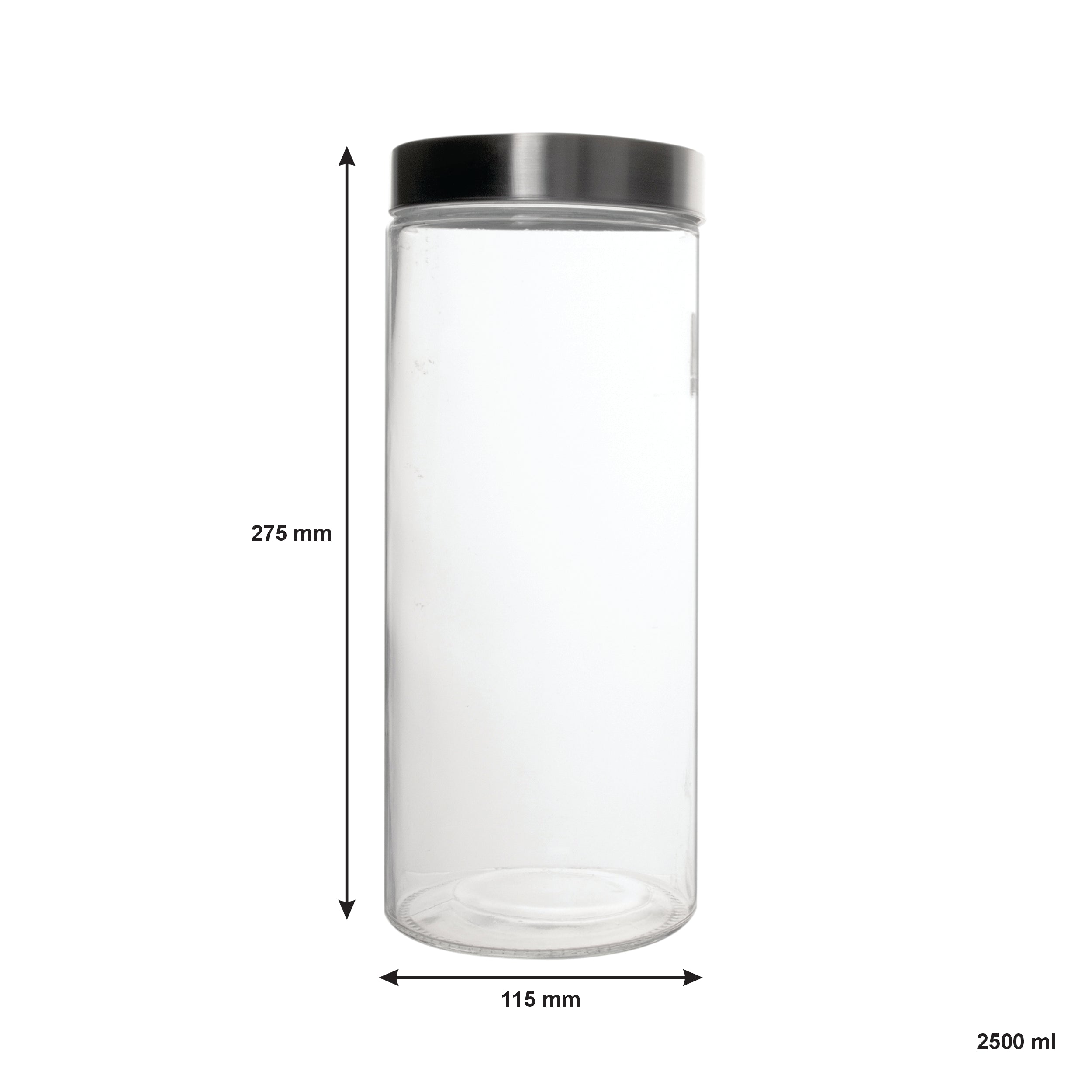 CONSOL CHICAGO CANISTERS WITH STAINLESS STEEL LIDS 3PK SET