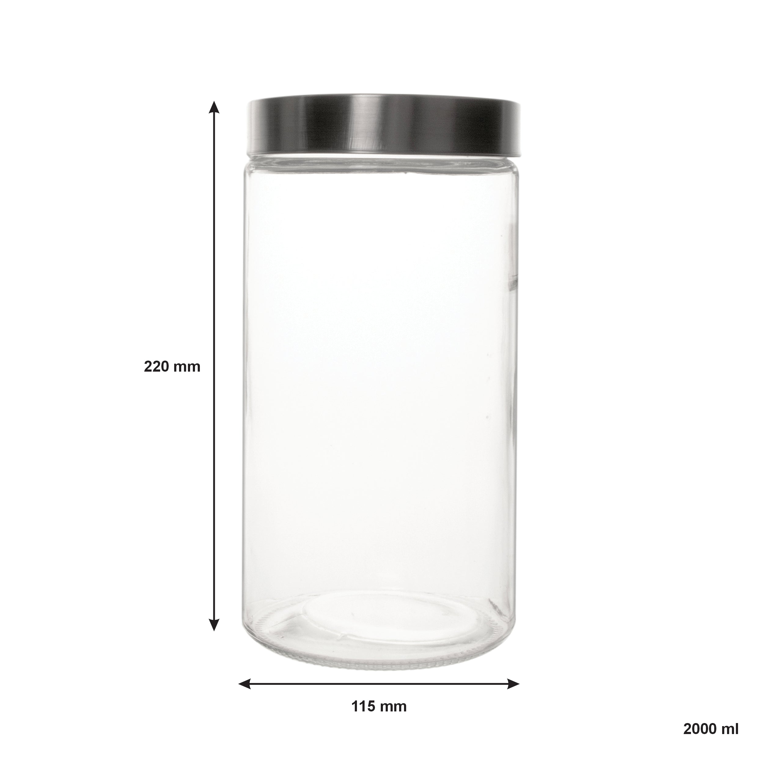 CONSOL CHICAGO CANISTERS WITH STAINLESS STEEL LIDS 3PK SET