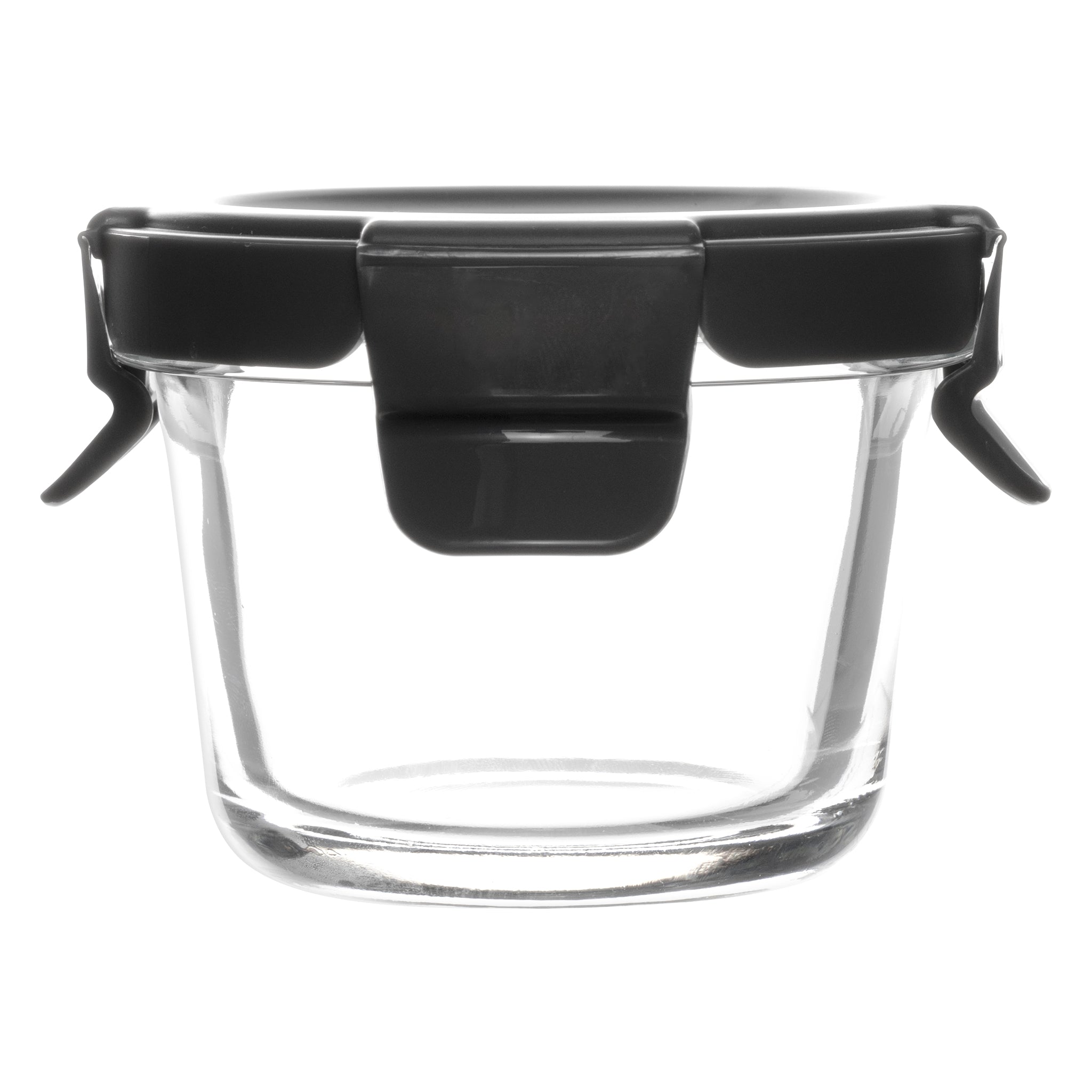 CONSOL ROUND GLASS BABY FOOD CONTAINERS WITH VENTED CLIP LIDS 2PK, 130ML