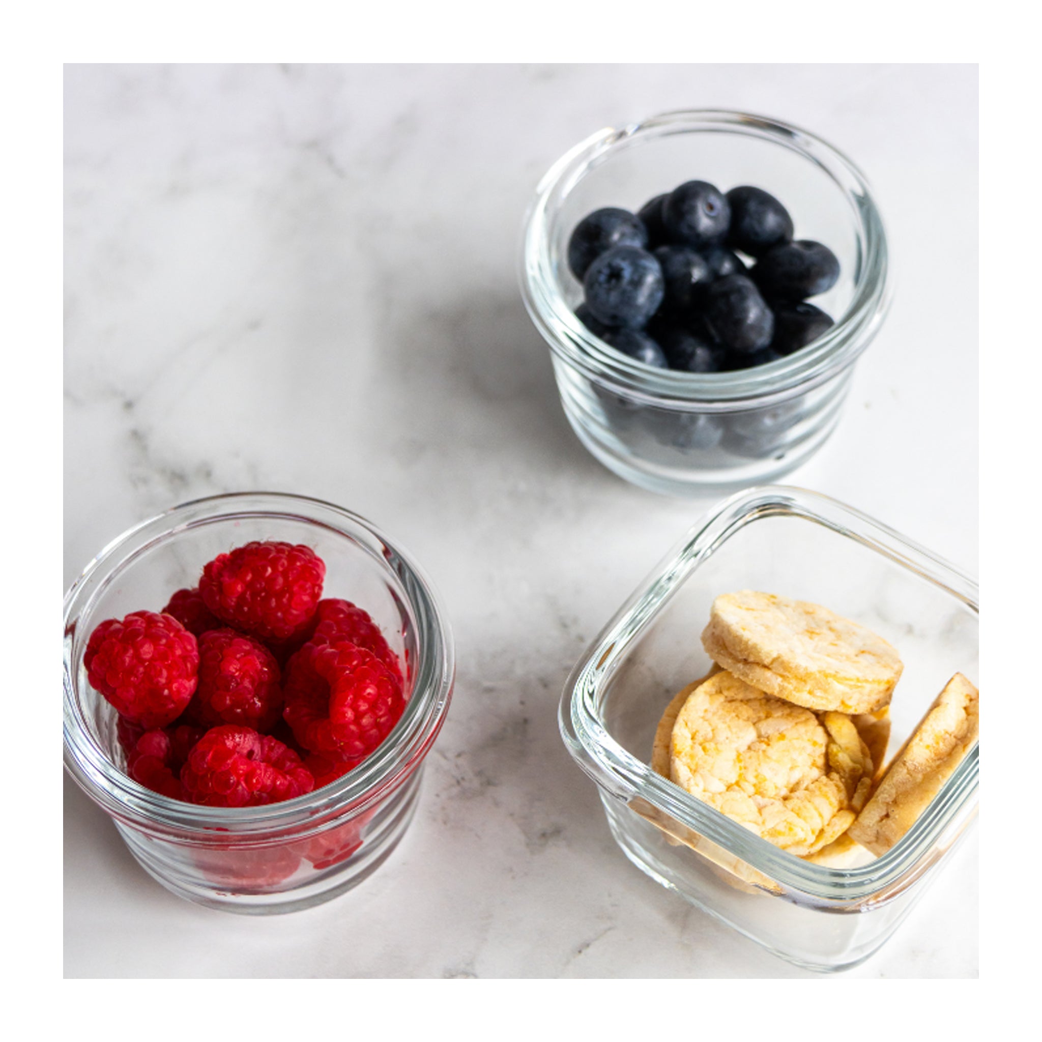 CONSOL ROUND GLASS BABY FOOD CONTAINERS WITH VENTED CLIP LIDS 2PK, 130ML