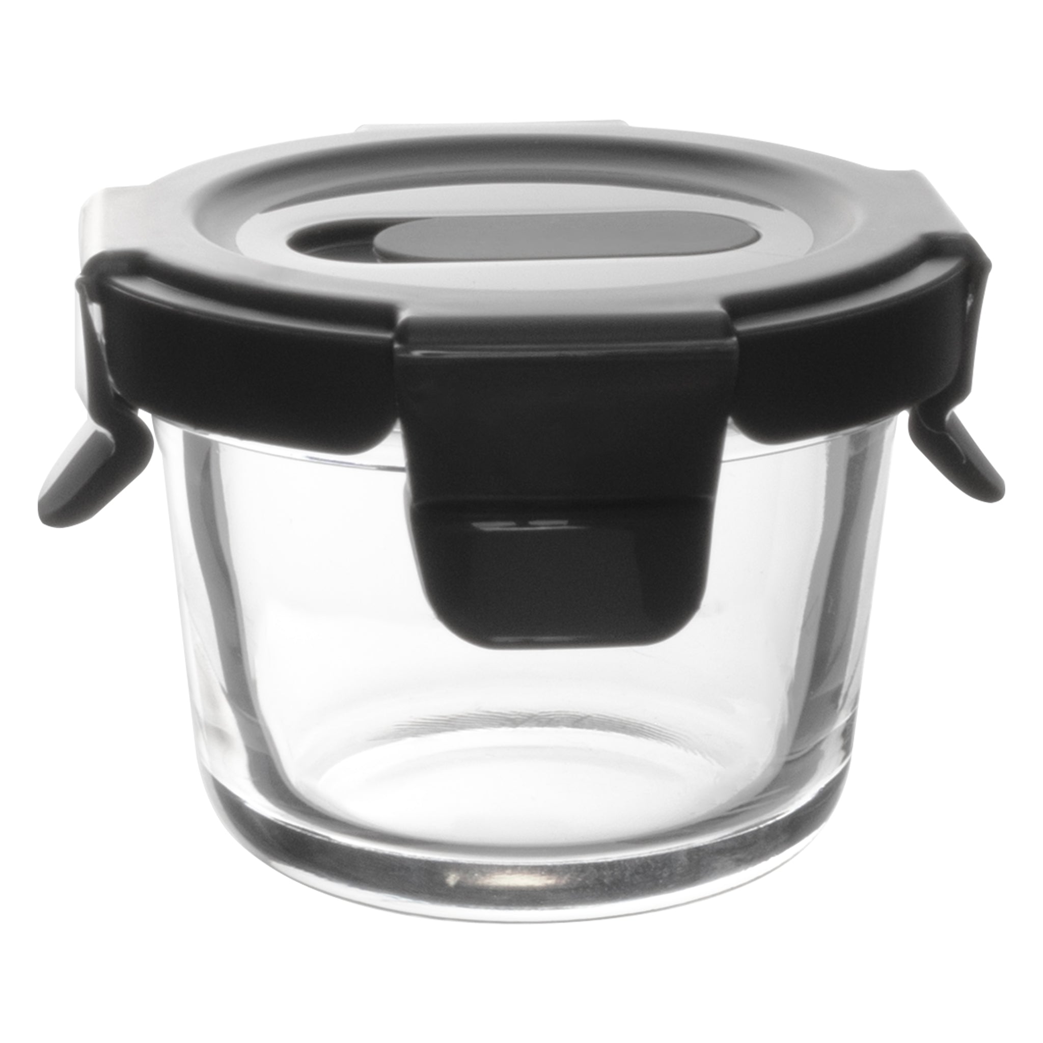 CONSOL ROUND GLASS BABY FOOD CONTAINERS WITH VENTED CLIP LIDS 2PK, 130ML