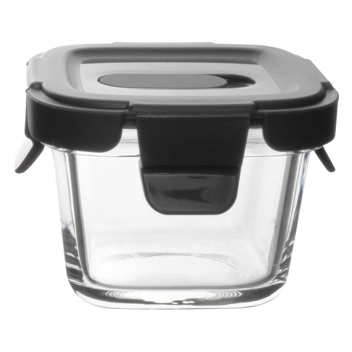 CONSOL SQUARE GLASS BABY FOOD CONTAINERS WITH VENTED CLIP LIDS 2PK, 160ML