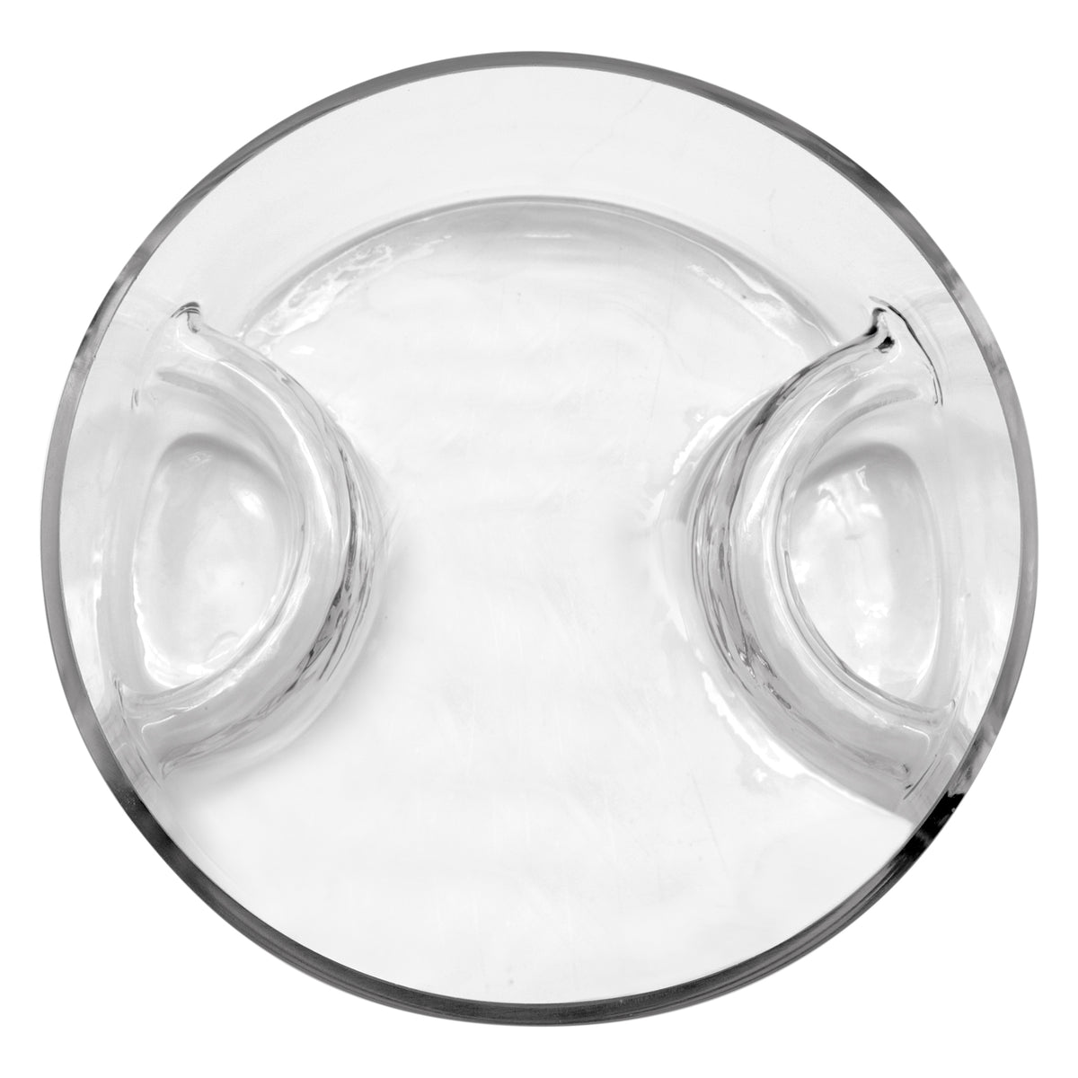 CONSOL GENOA GLASS SERVING BOWL WITH 3 SECTIONS, 250MM DIA