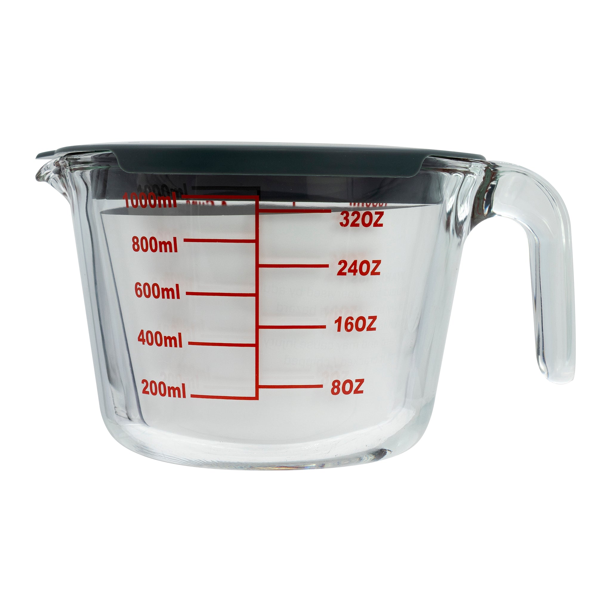 CONSOL PALMA MEASURING JUG BOROSILICATE WITH GREY COVER, 1L