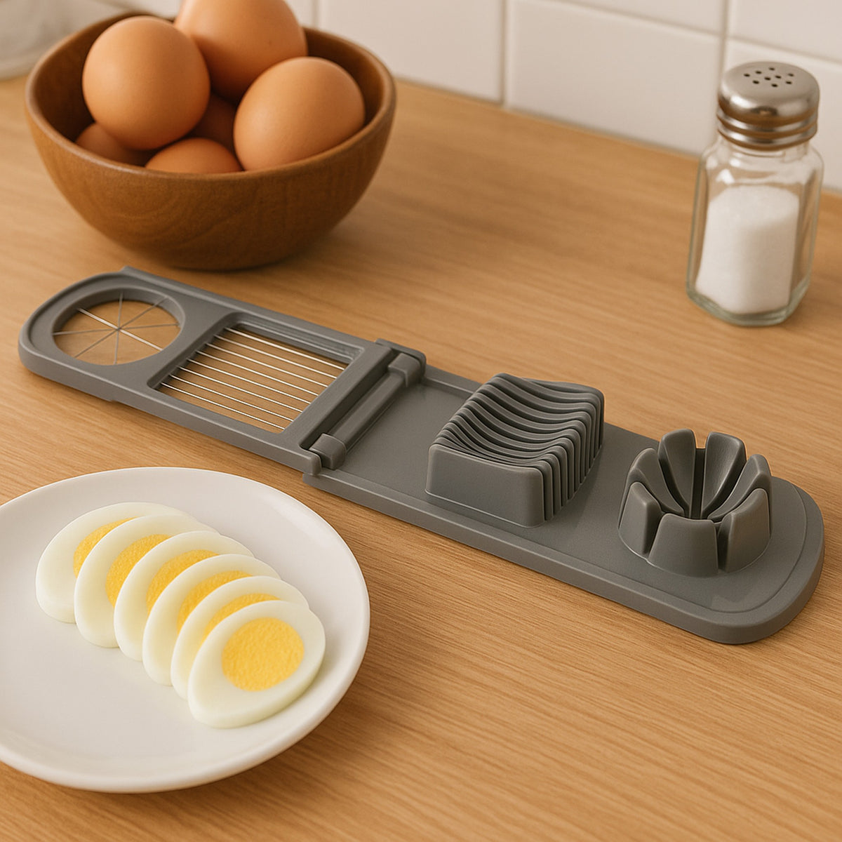 REGENT KITCHEN 2 IN 1 EGG SLICER PLASTIC AND STAINLESS STEEL, 215MM