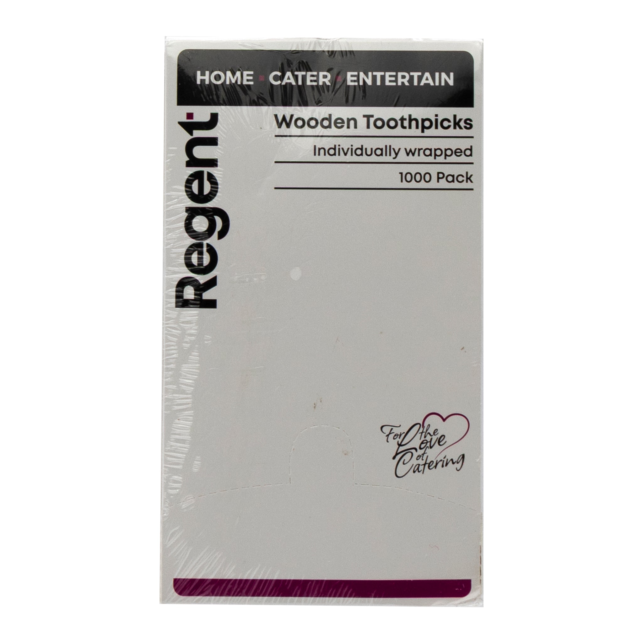 REGENT WOODEN TOOTHPICKS INDIV. WRAPPED IN A BOX 1000PK
