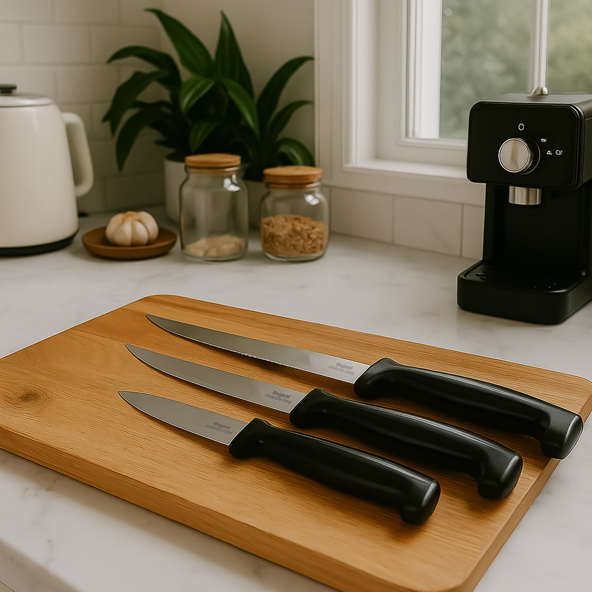REGENT KITCHEN CARVING,UTILITY & PARING KNIVES 3PCE SET