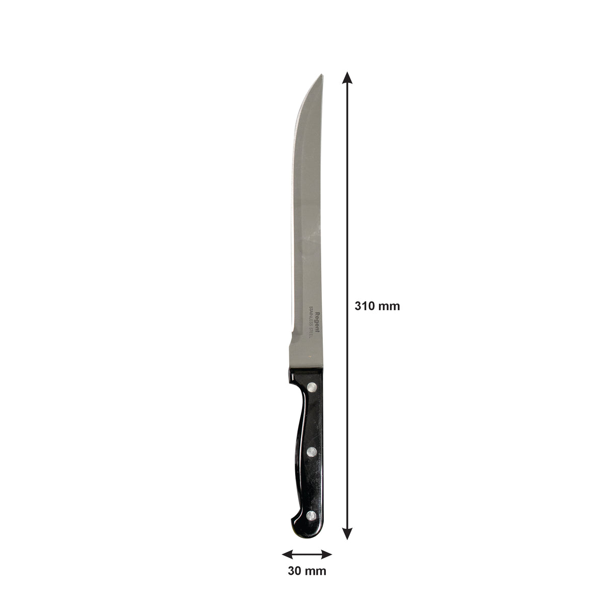 REGENT KITCHEN CARVING KNIFE WITH BAKELITE HANDLE AND 3 RIVETS & SCISSOR 2PCE SET