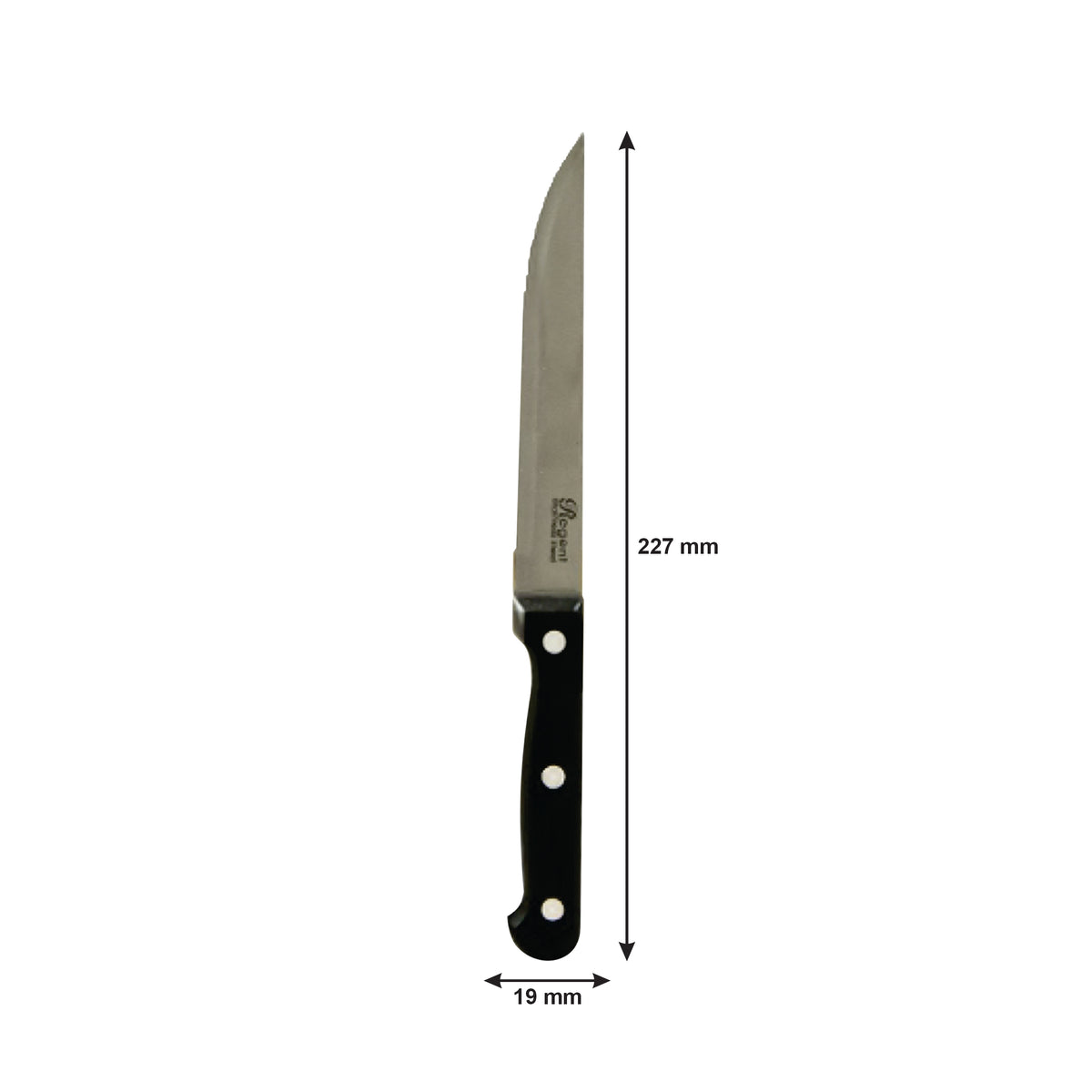 REGENT KITCHEN STEAK KNIFE WITH BAKELITE HANDLE AND 3 RIVETS, 227MM