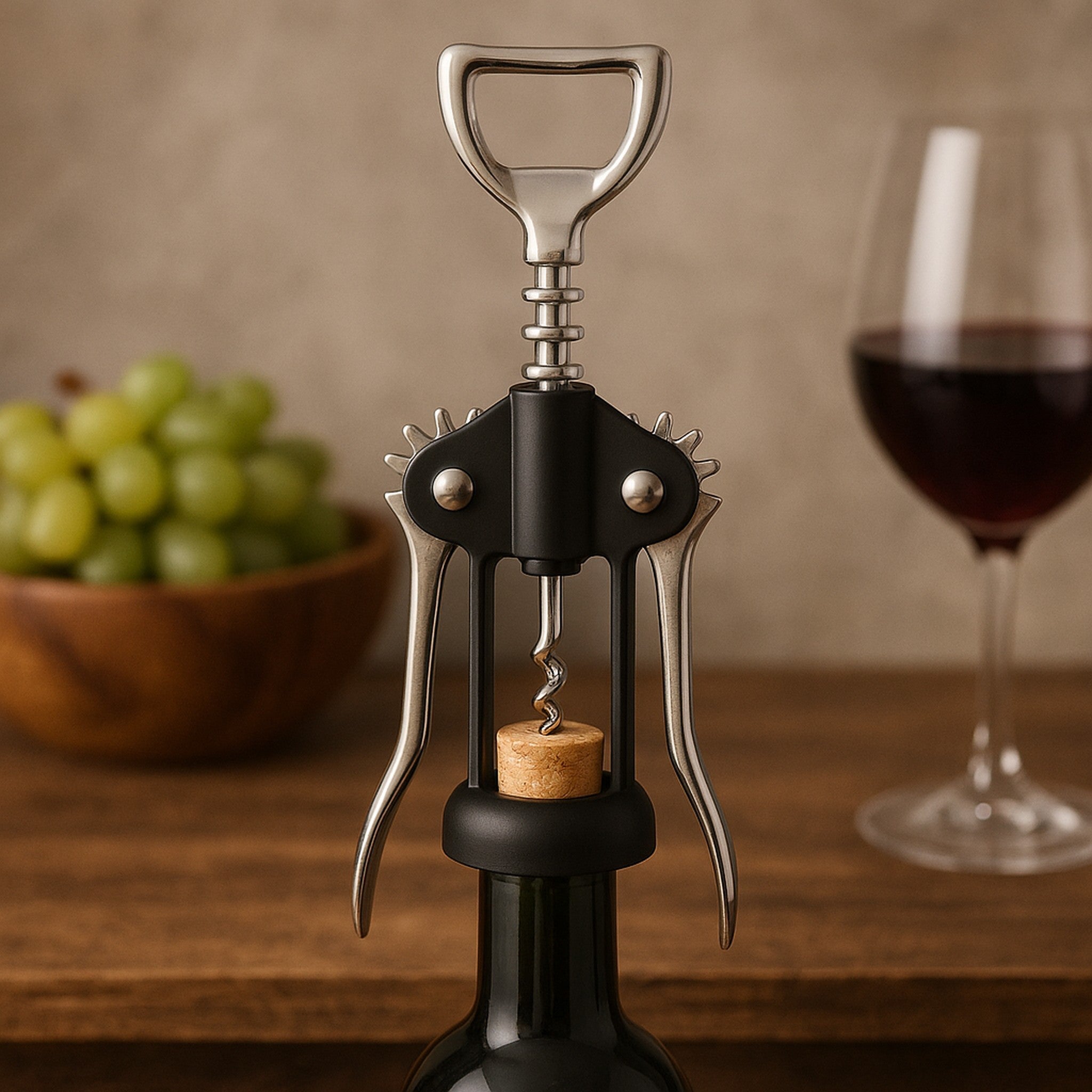 REGENT KITCHEN CORKSCREW WING TYPE BLACK, 165MM