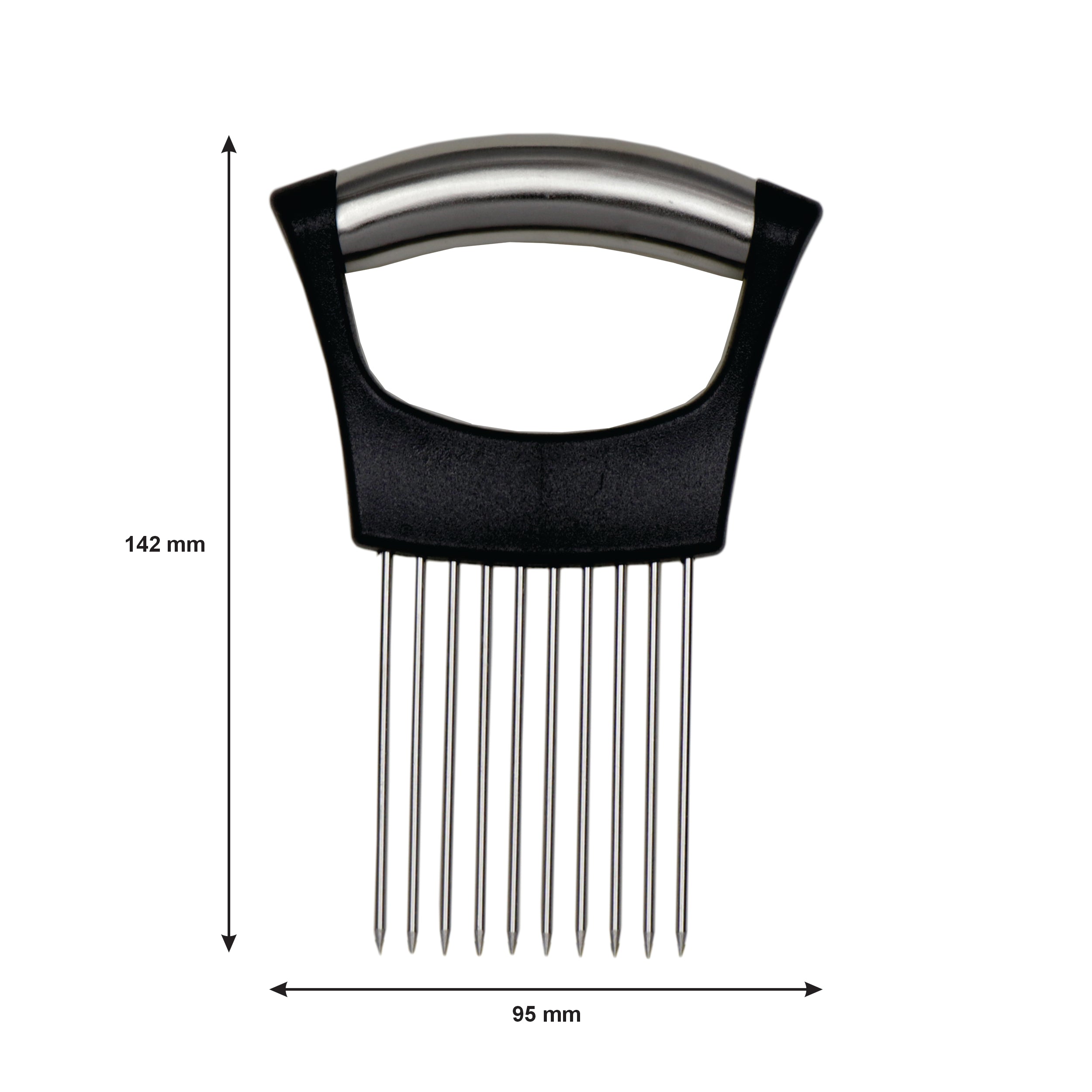 REGENT KITCHEN ONION HOLDER FOR SLICING WITH ST STEEL & ABS HANDLE, 142MM