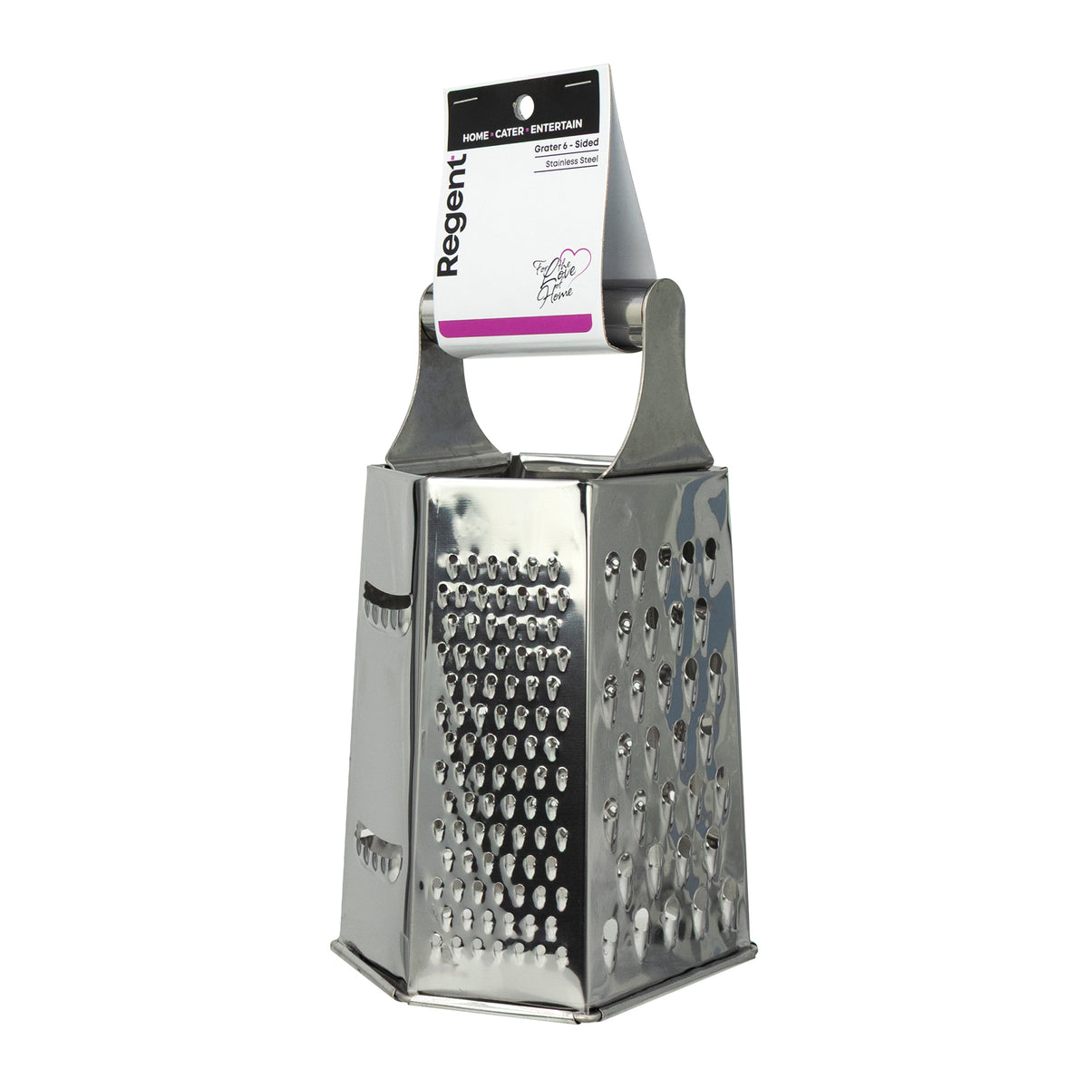 REGENT KITCHEN GRATER 6-SIDED STAINLESS STEEL, 195MM