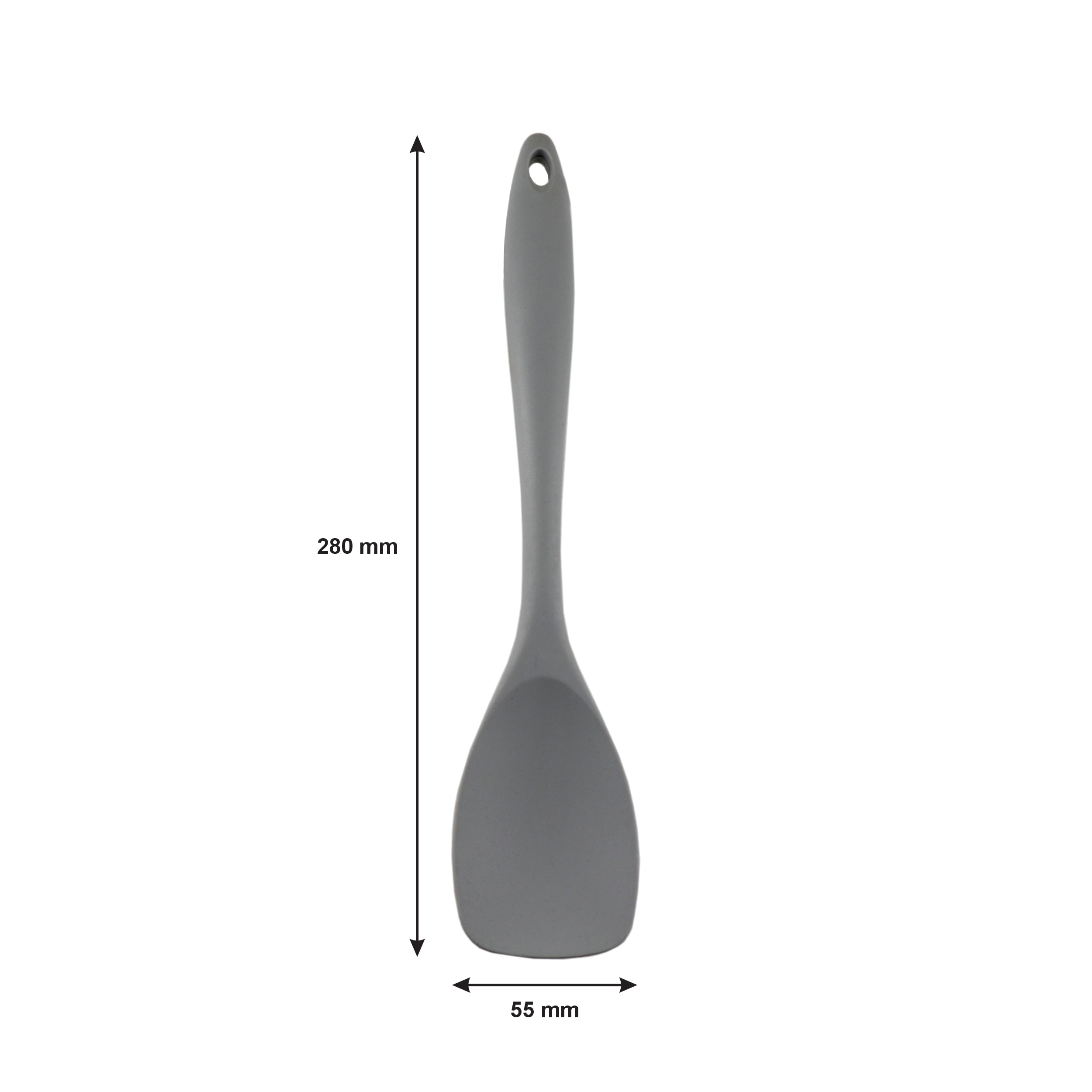 REGENT KITCHEN GREY SILICONE SCOOP SPATULA, 280MM