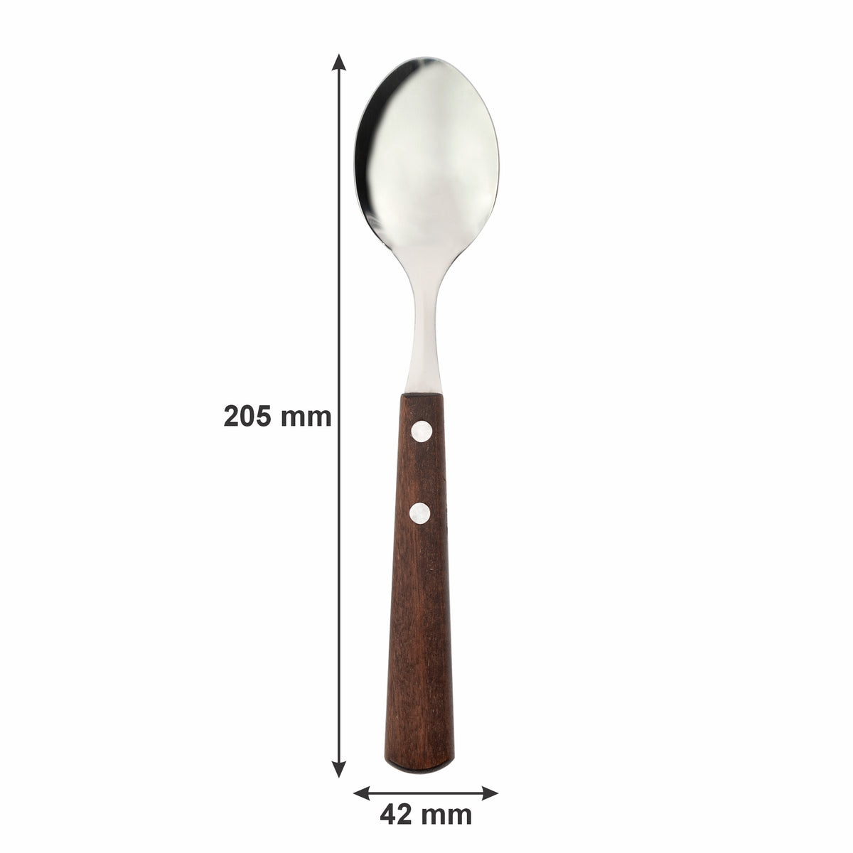 REGENT KITCHEN TEASPOONS WITH WOODEN HANDLES 4PK, 162MM