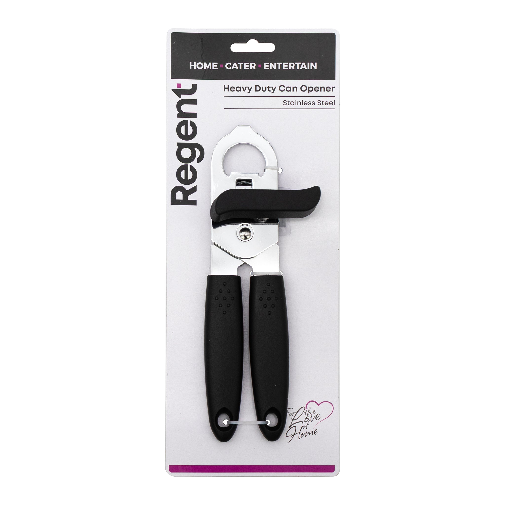 REGENT KITCHEN CAN OPENER BLACK HEAVY DUTY, 215MM