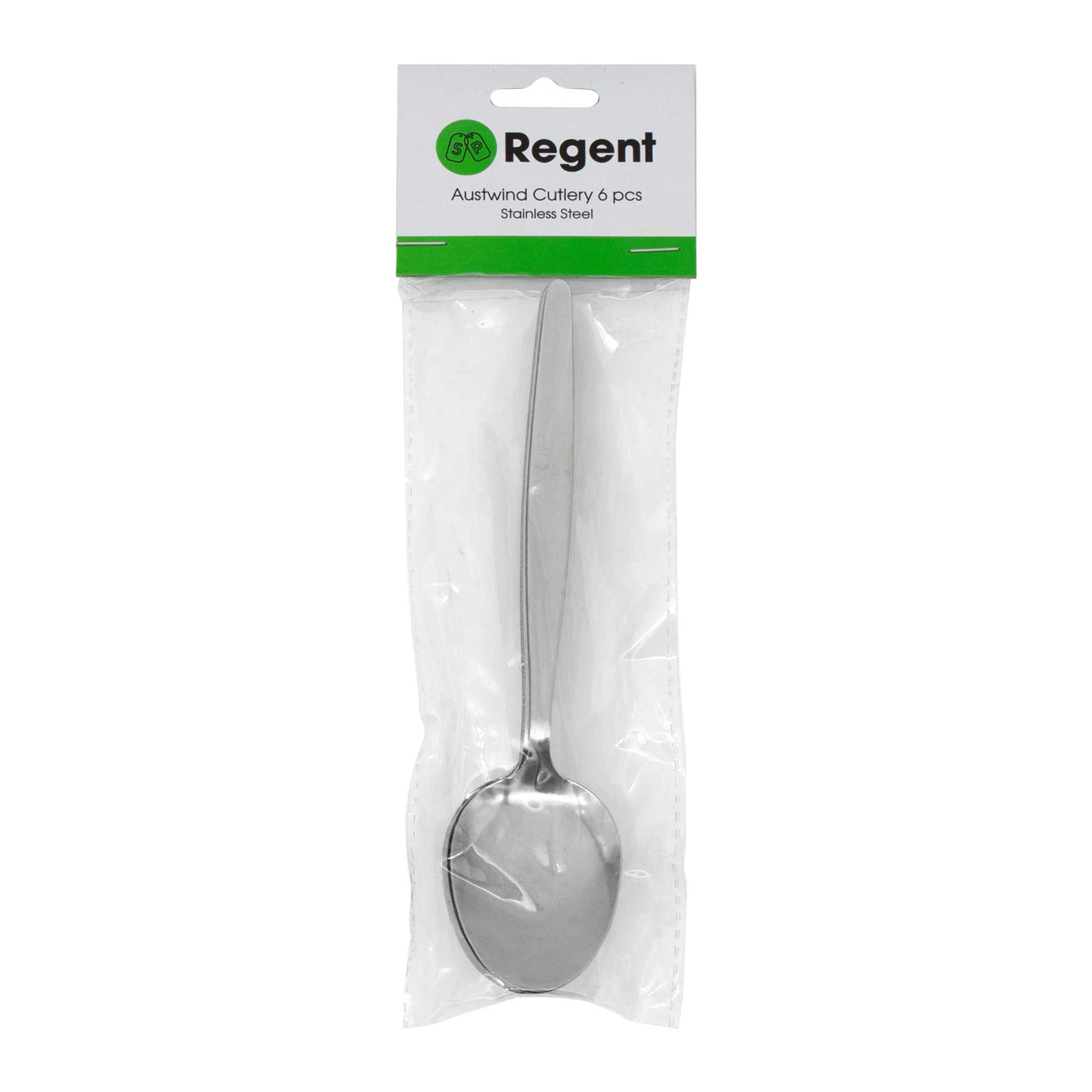 REGENT CUTLERY AUSTWIND (ELOFF) DESSERT SPOON ST STEEL, 6PK