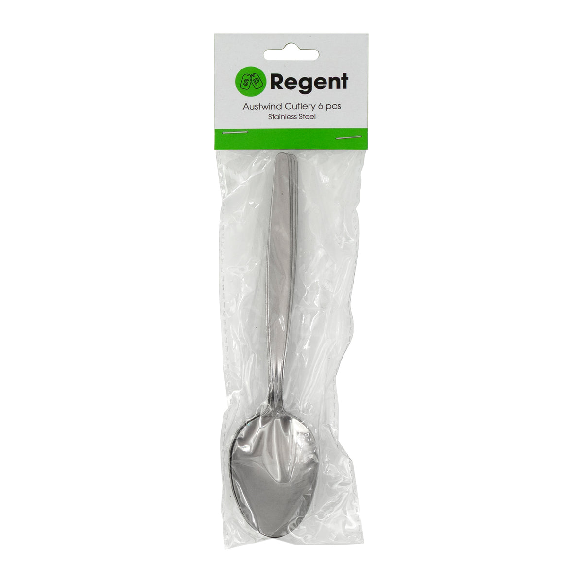 REGENT CUTLERY AUSTWIND (ELOFF) DESSERT SPOON ST STEEL, 6PK