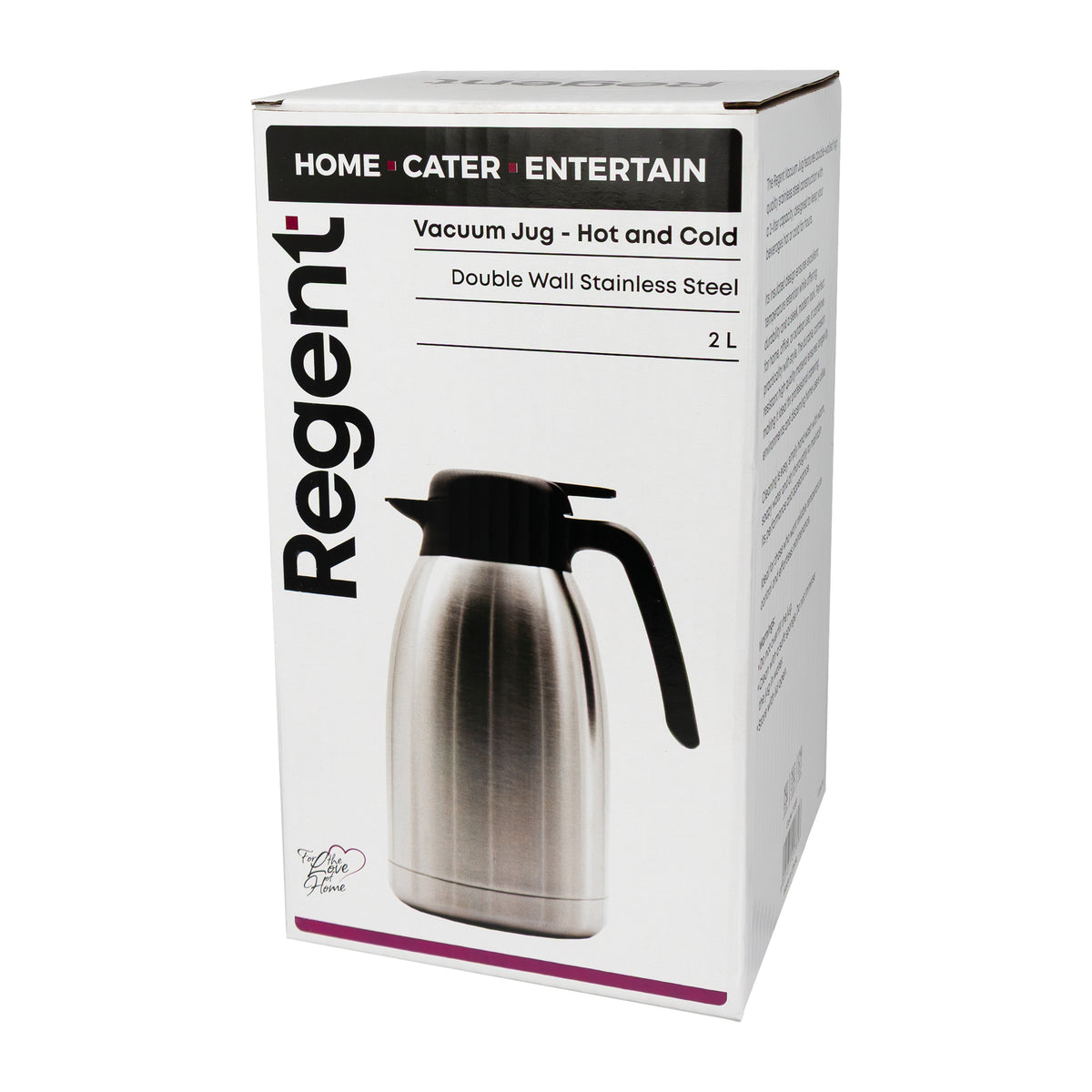 REGENT VACUUM JUG DOUBLE WALLED STAINLESS STEEL, 2L