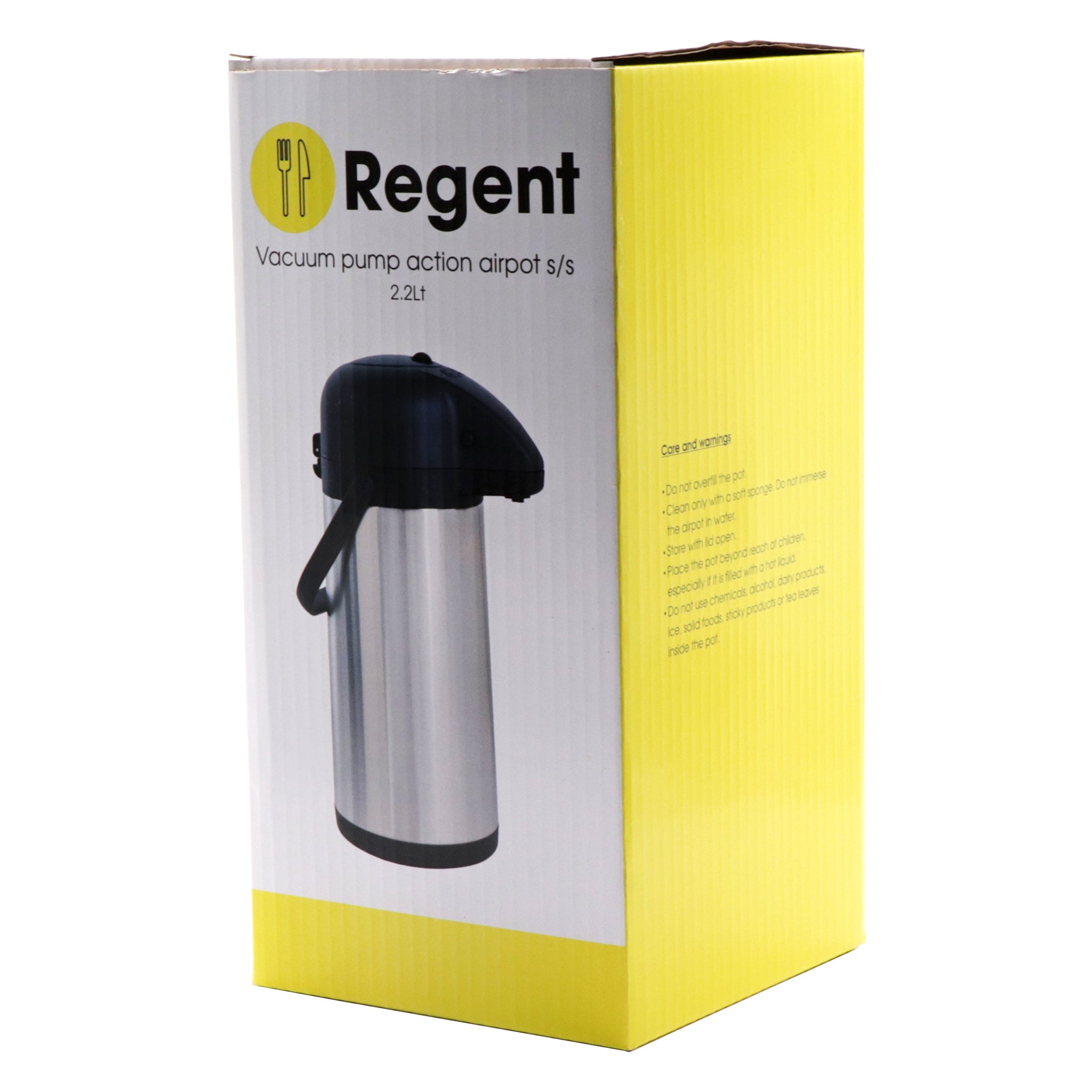 REGENT VACUUM AIRPOT DOUBLE WALL PUMP ACTION STAINLESS STEEL, 2.2L