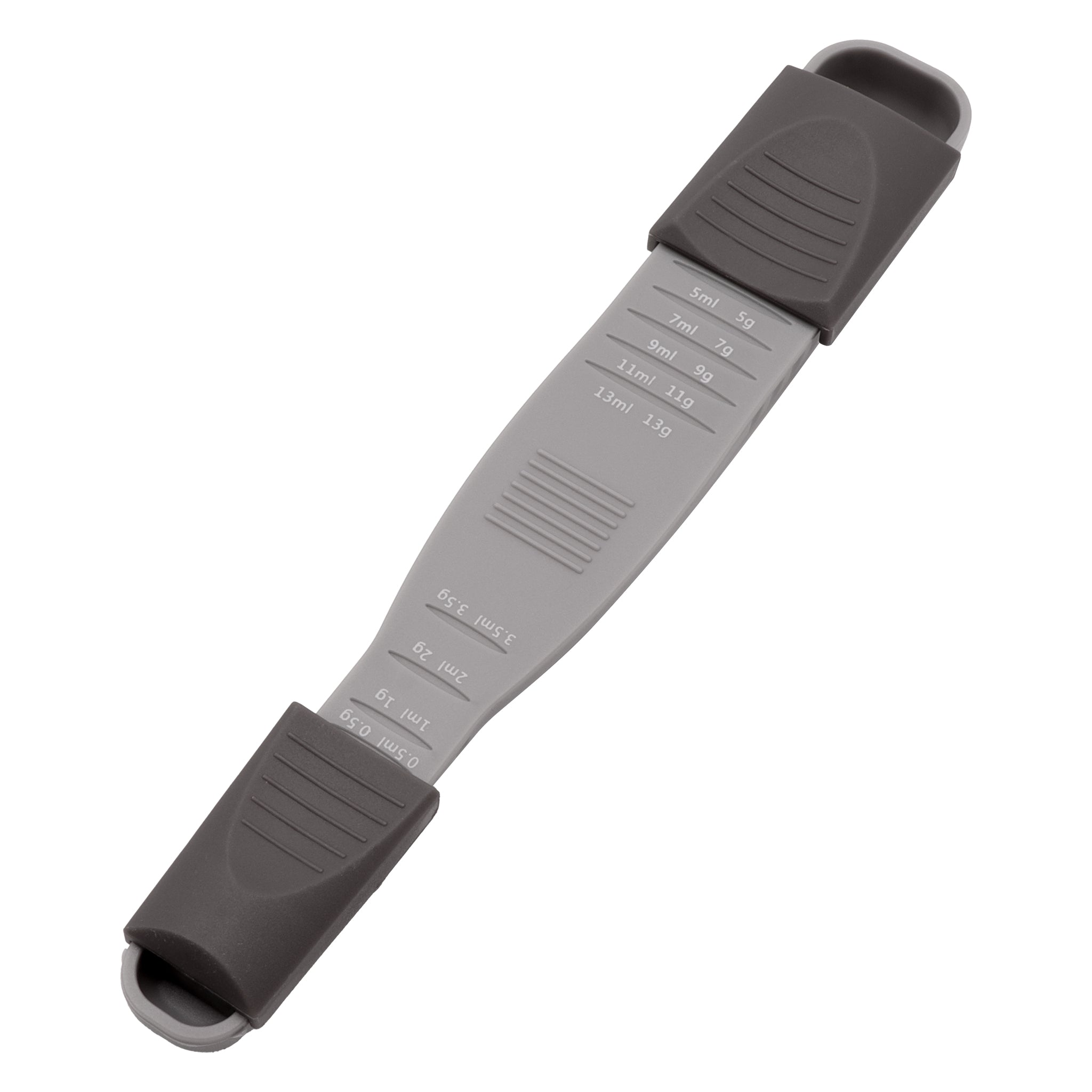 REGENT BAKEWARE ADJUSTABLE MEASURING SPOON GREY PLASTIC, 1/8TSP-1TBSP l 0.5ML-13ML