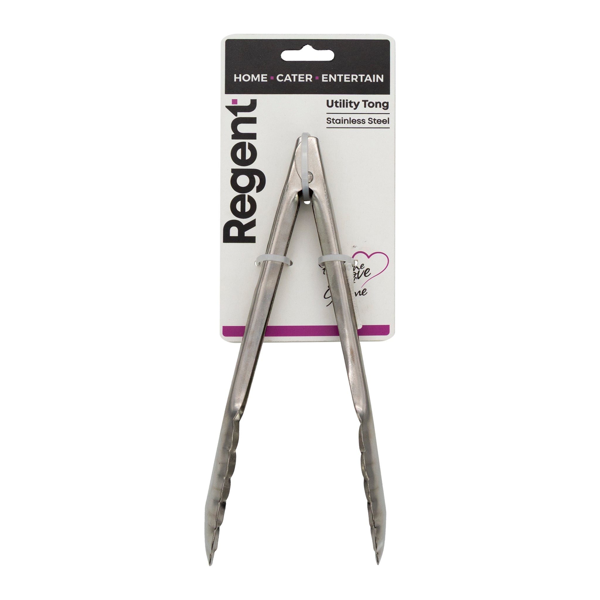 REGENT UTILITY TONG STAINLESS STEEL, 250MM