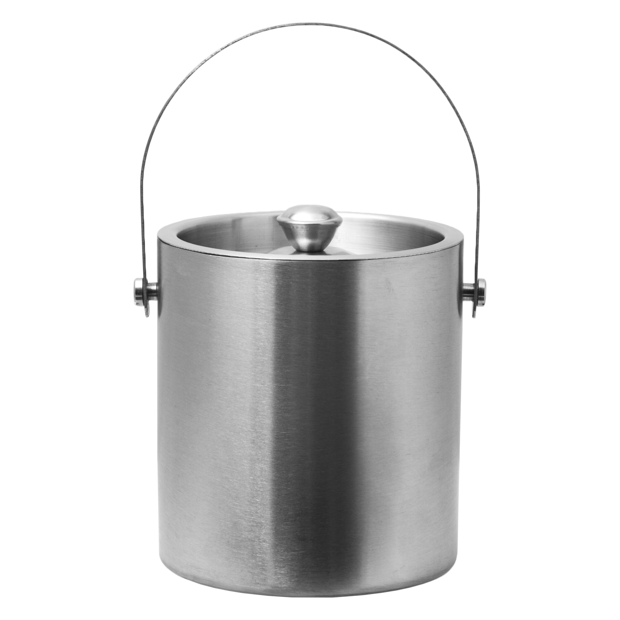 BAR BUTLER DOUBLE WALL ICE BUCKET WITH LID ST STEEL, 1L