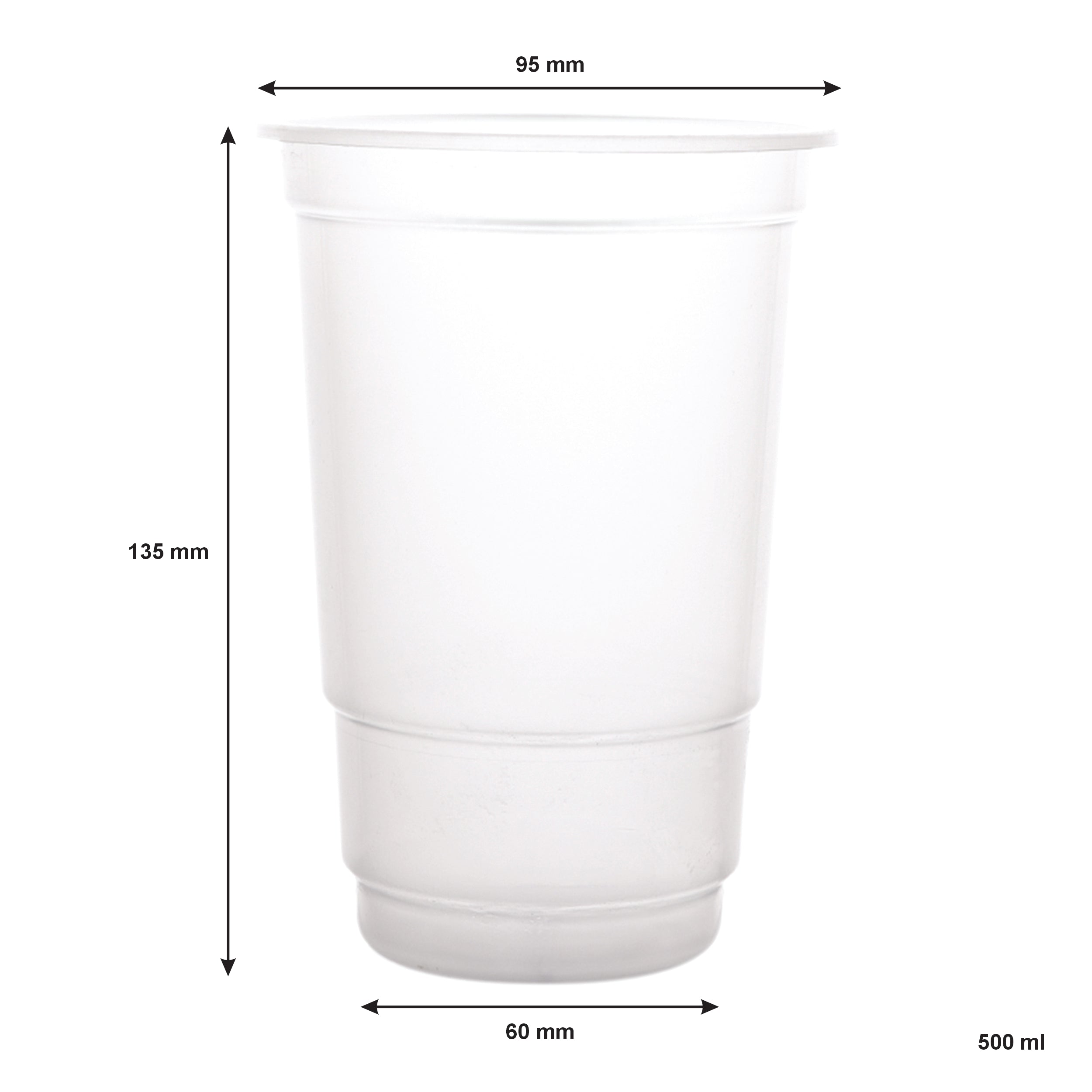 BAR BUTLER FESTIVAL CUPS PP PLASTIC 500ML 6PK, 95MM DIA
