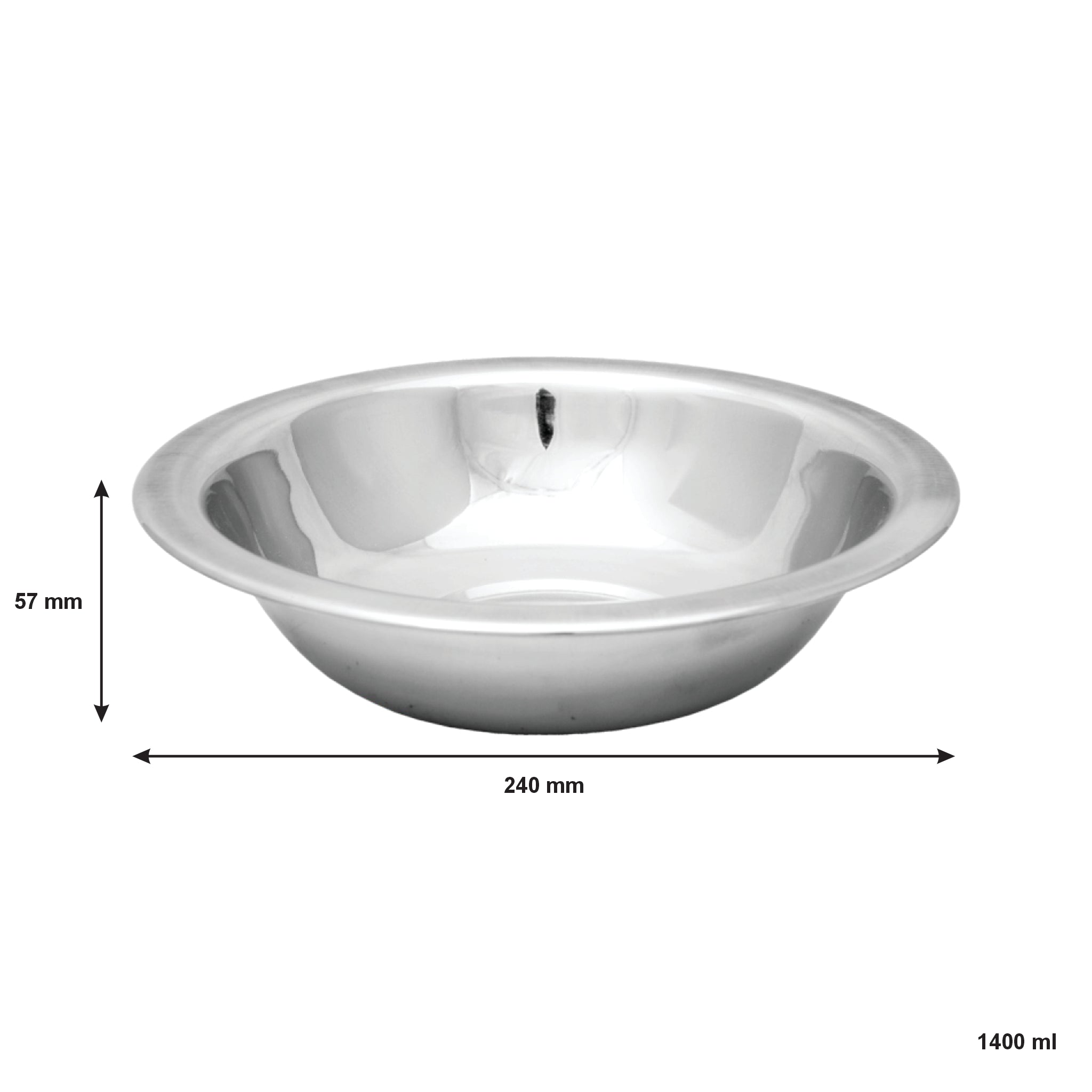 REGENT REGULAR MIXING BOWL STAINLESS STEEL LARGE, 1.4LT