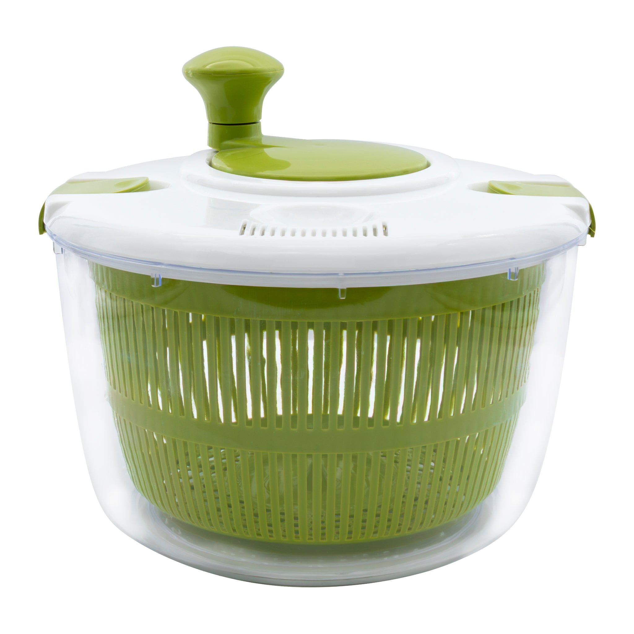 REGENT KITCHEN SALAD SPINNER PLASTIC GREEN AND WHITE, 245MM DIA