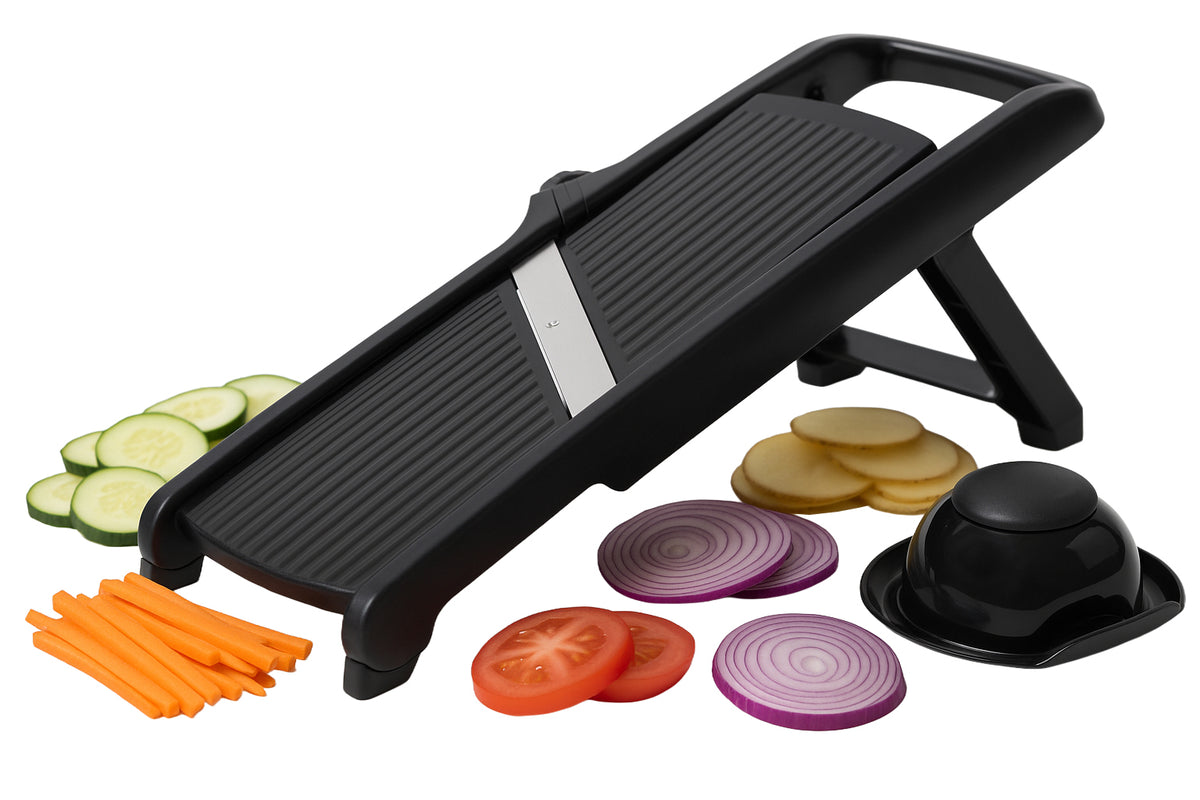 REGENT MULTI-FUNCTIONAL VEGETABLE SLICER BLACK ABS PLASTIC AND ST STEEL, 400X170MM