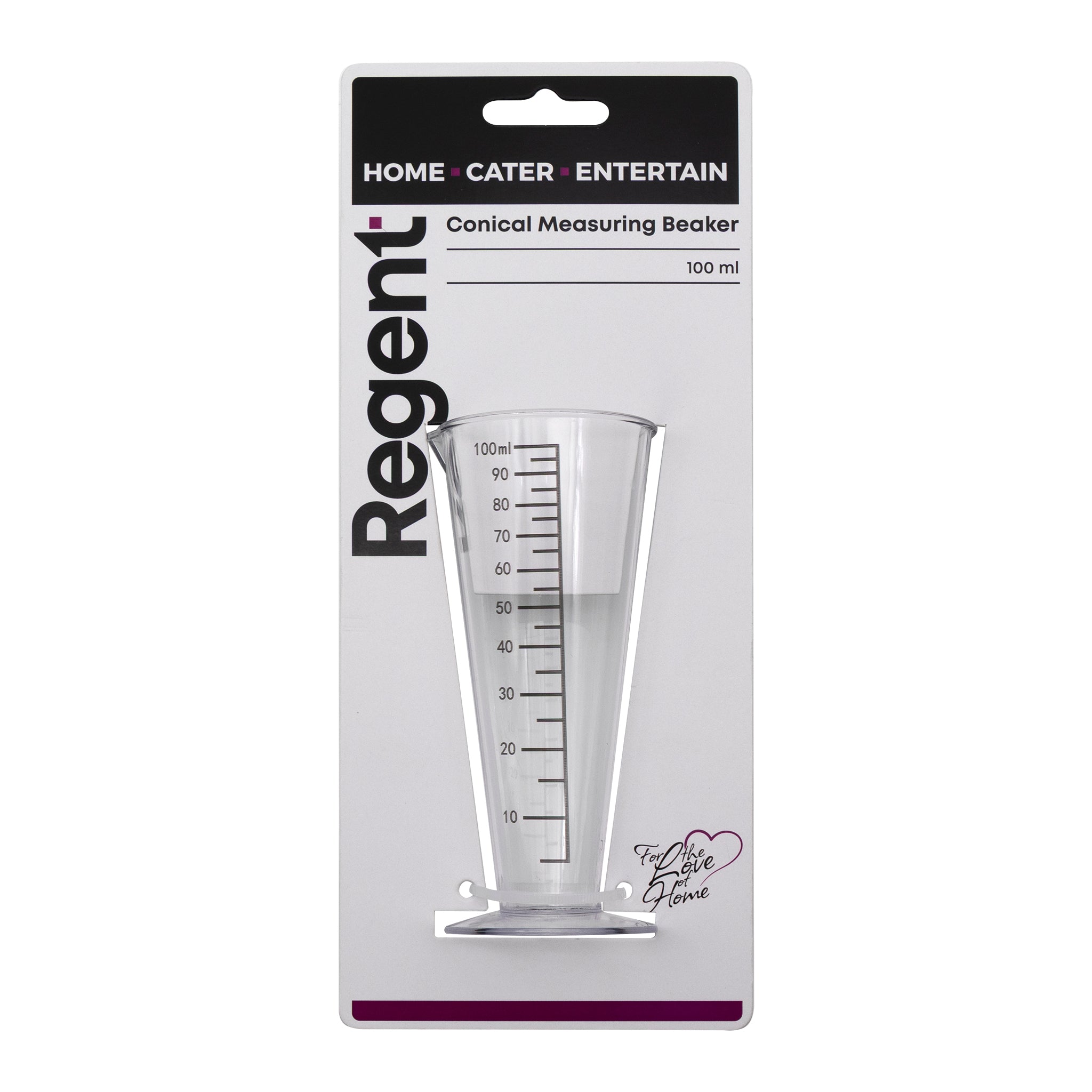 REGENT CONICAL PLASTIC MEASURING BEAKER, 100ML