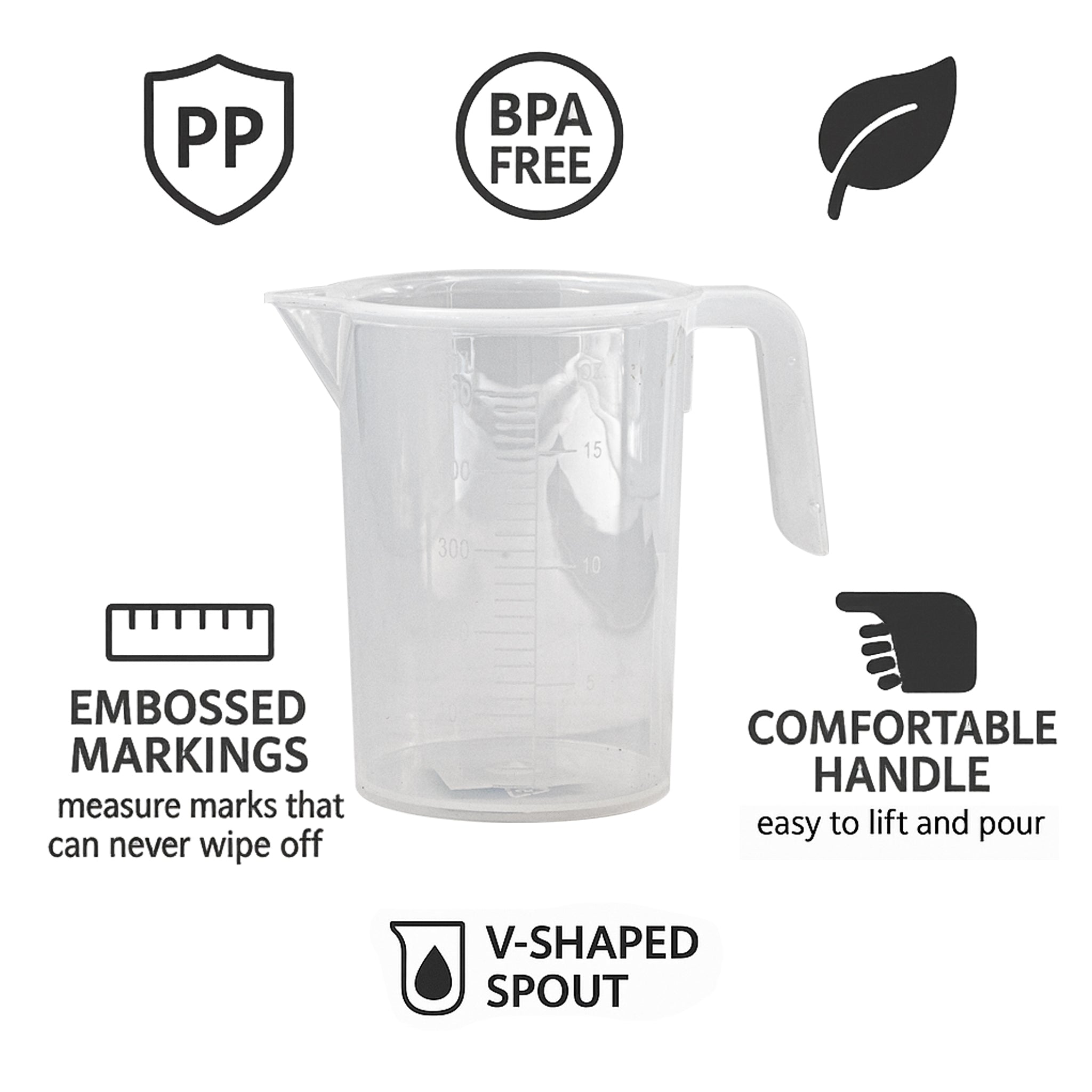 REGENT CATERING MEASURING JUG PLASTIC, 500ML