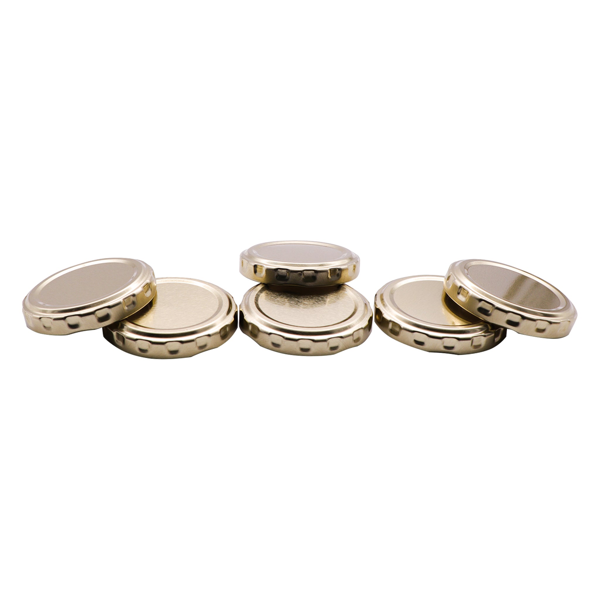 REGENT JAR LIDS GOLD 6PK, 53MM DIA