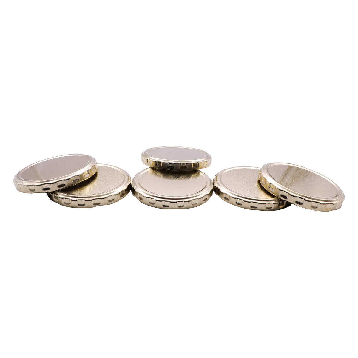 REGENT JAR LIDS GOLD 6PK, 82MM DIA
