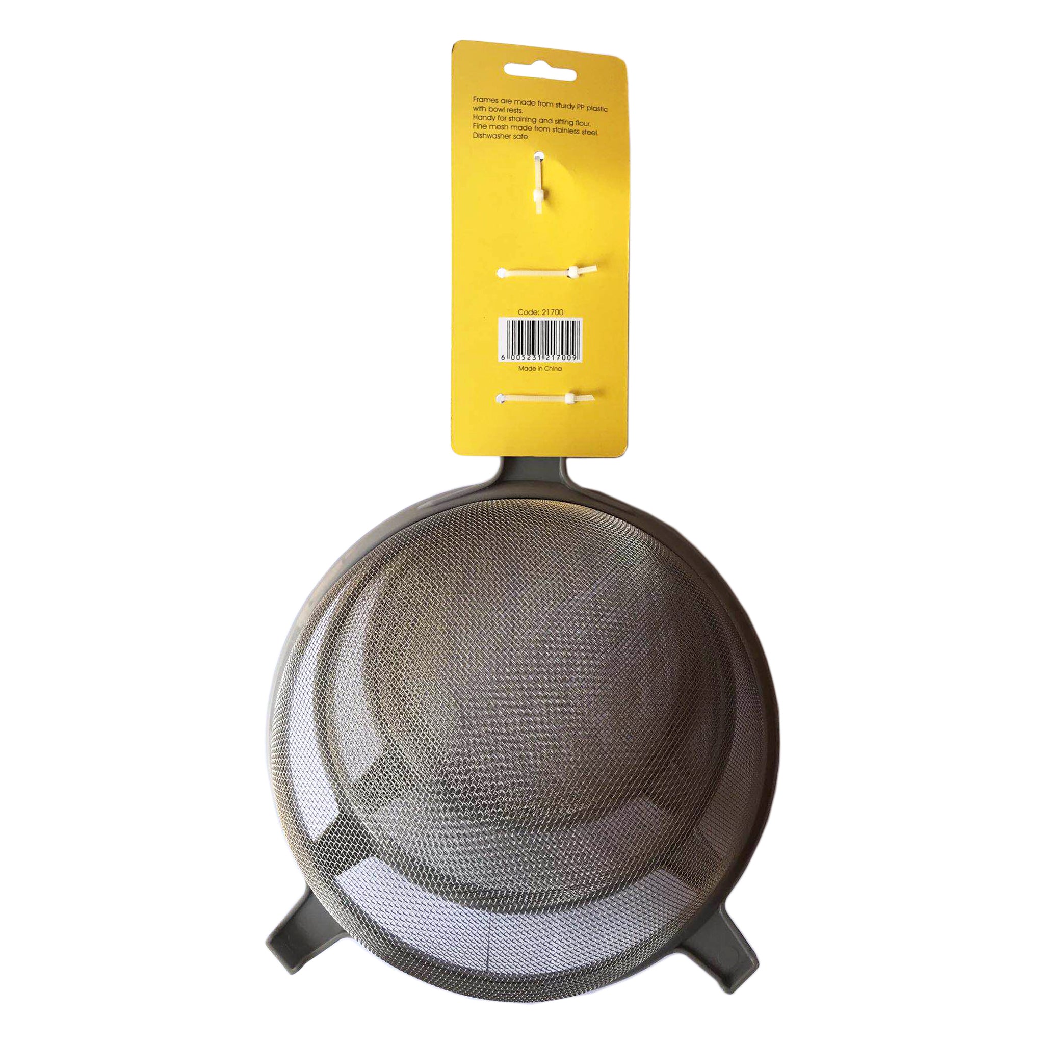 REGENT KITCHEN STRAINERS ST STEEL WITH PP PLASTIC FRAME GREY 3PCS SET, 150 l 180 l 210MM DIA