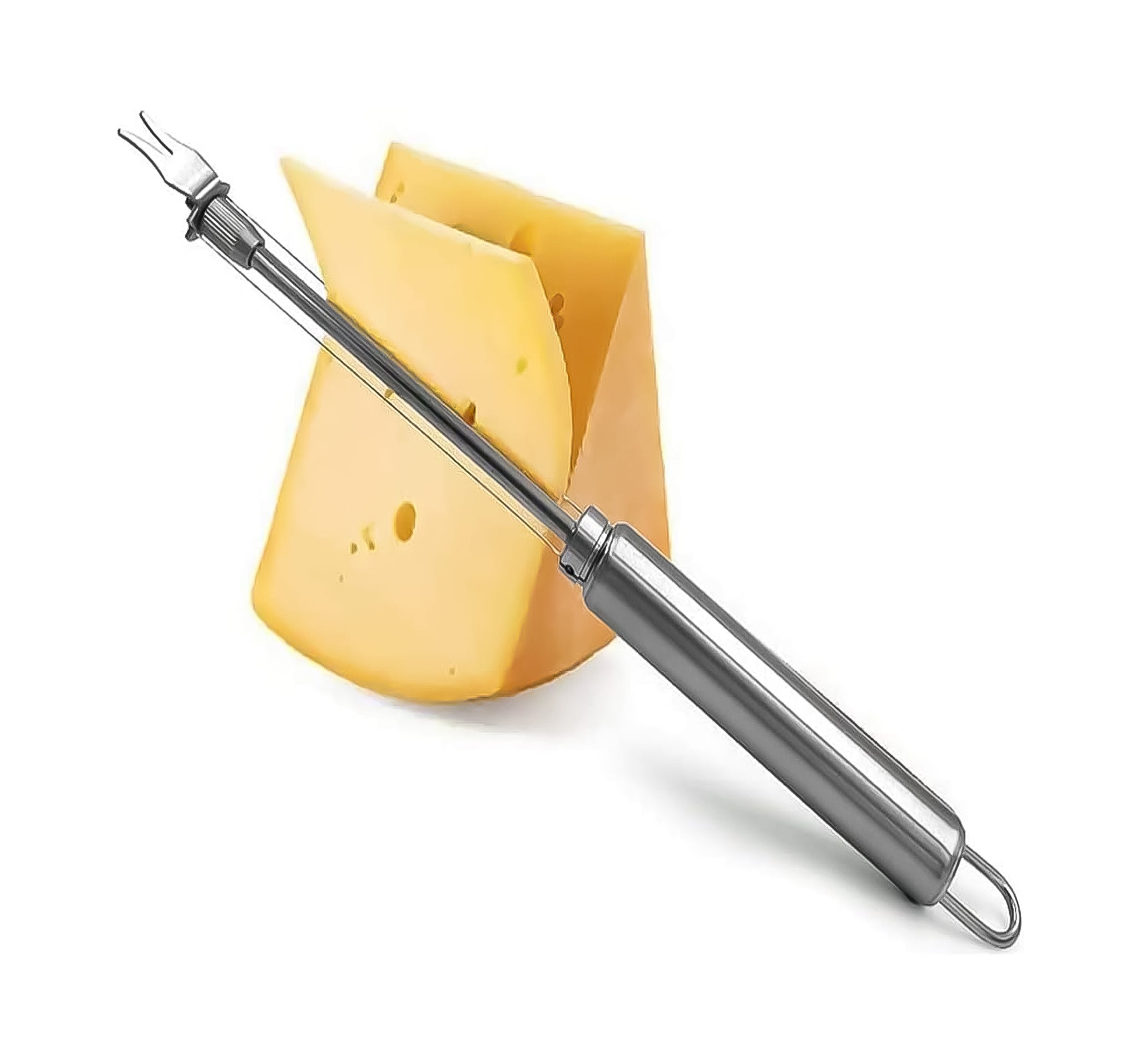 REGENT KITCHEN DOUBLE WIRE CHEESE SLICER ST STEEL + 4 SPARE WIRES, 267MM