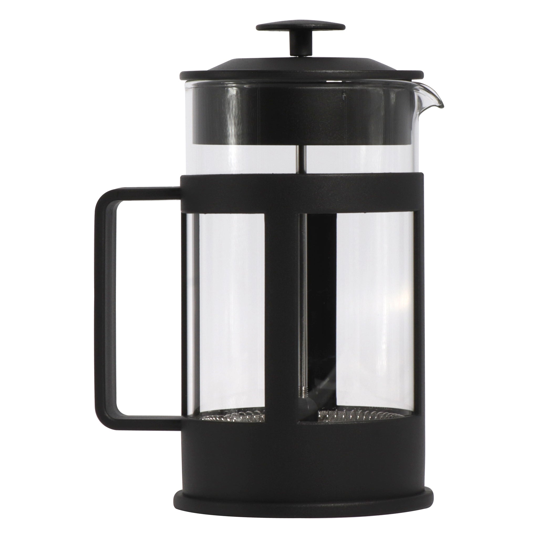 REGENT COFFEE PLUNGER BLACK WITH PLASTIC FRAME 6 CUP, 600ML